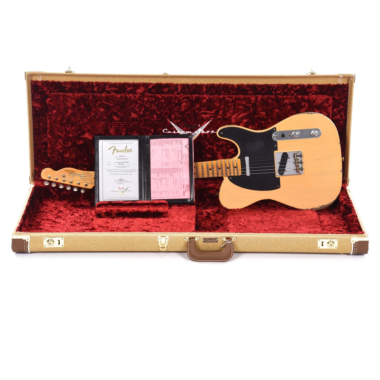 Fender Custom Shop 1952 Telecaster Relic Aged Nocaster Blonde Electric Guitars / Solid Body
