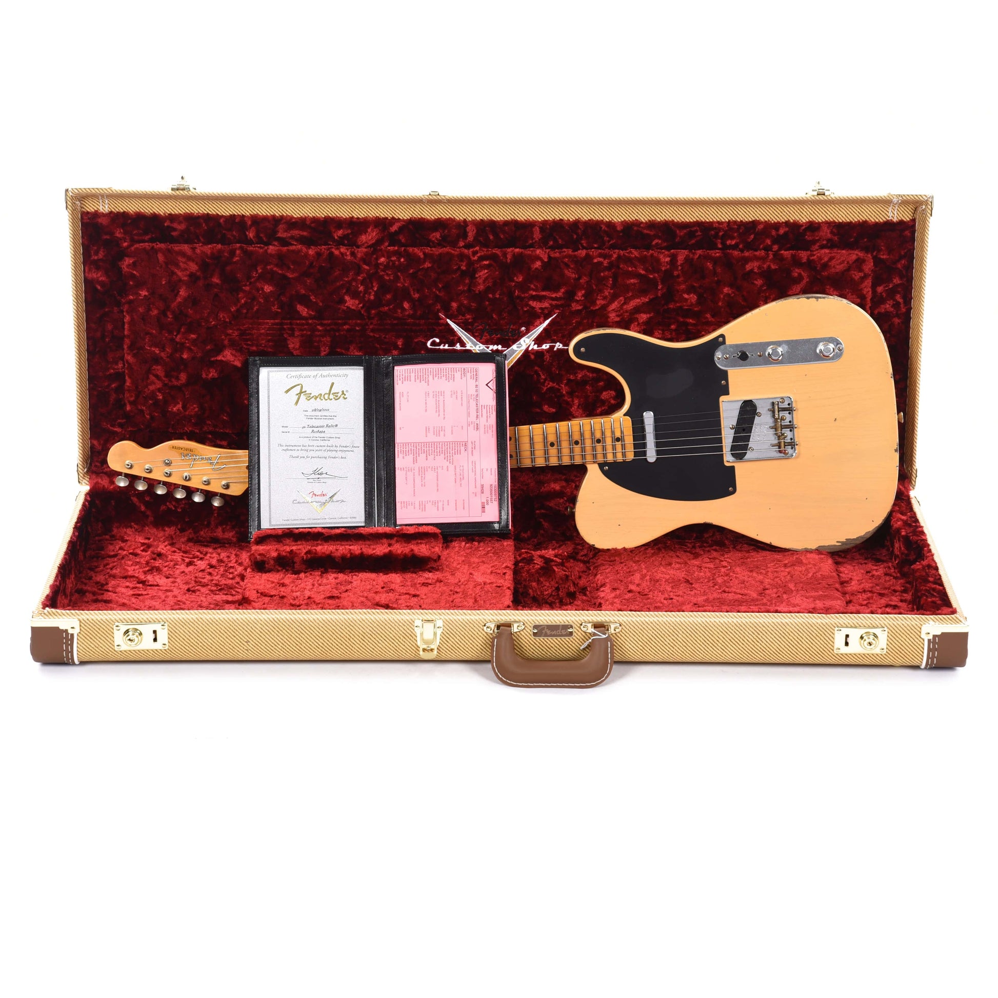 Fender Custom Shop 1952 Telecaster Relic Aged Nocaster Blonde Electric Guitars / Solid Body