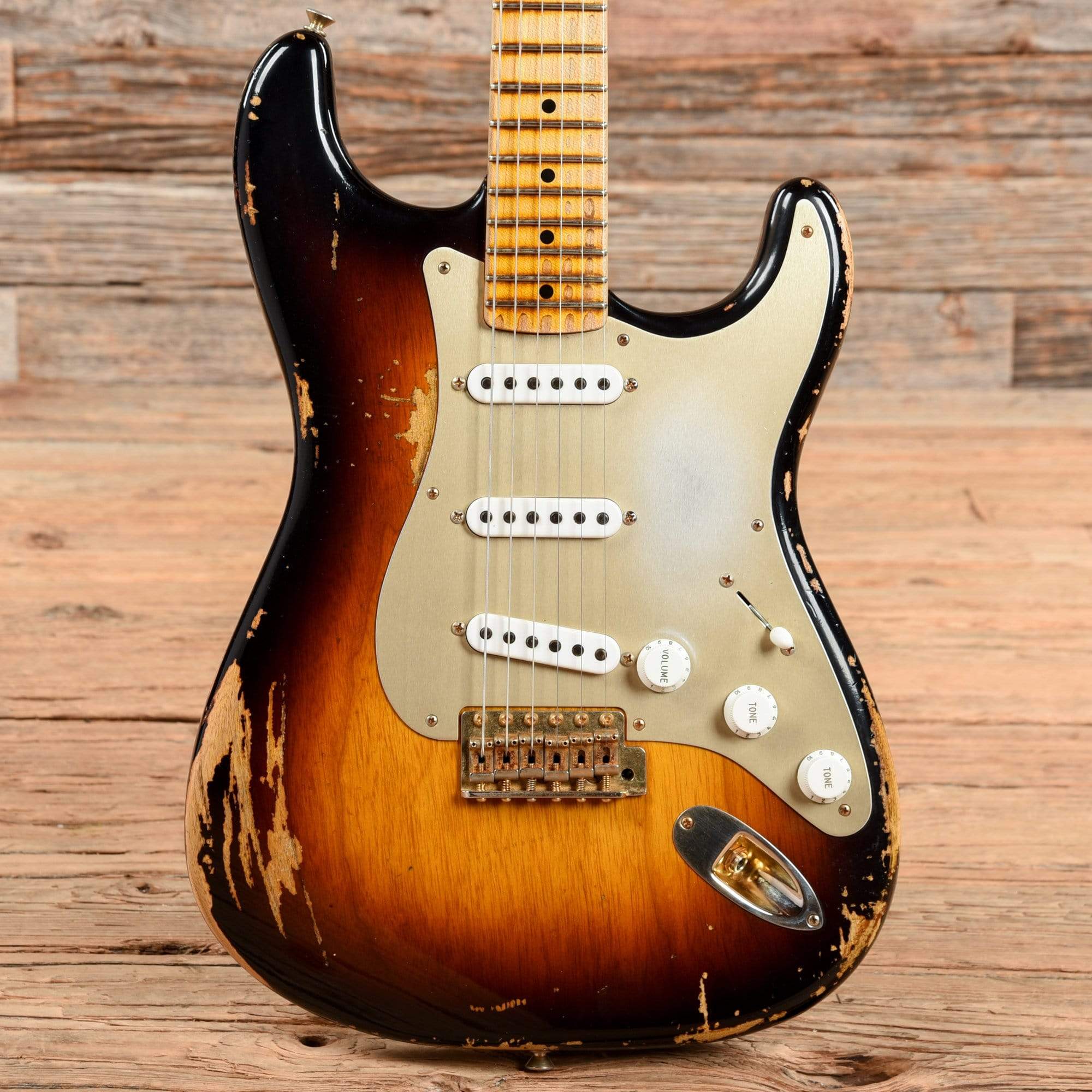 Fender Custom Shop 1954 Stratocaster Heavy Relic Sunburst 2014 Electric Guitars / Solid Body