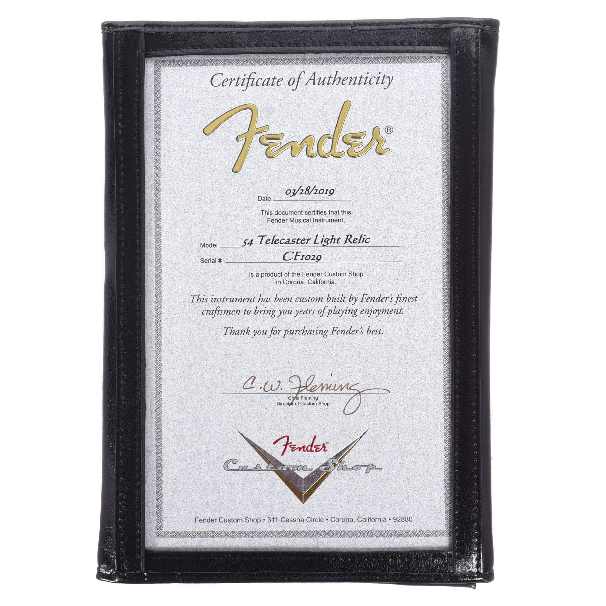 Fender Custom Shop 1954 Telecaster Relic 2-Color Sunburst Master Built by Chris Fleming Electric Guitars / Solid Body