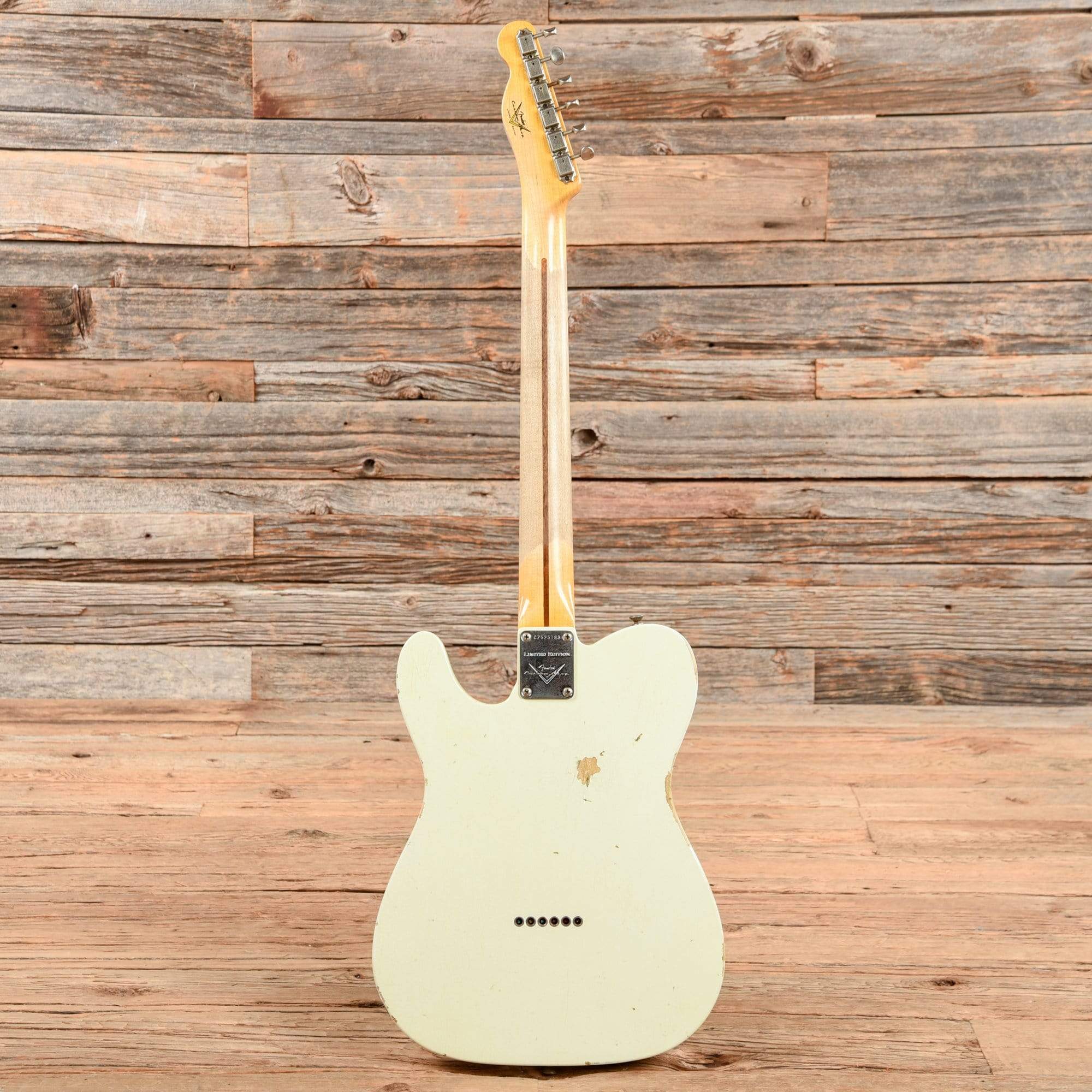 Fender Custom Shop 1955 Esquire Relic Aged White Blonde Electric Guitars / Solid Body