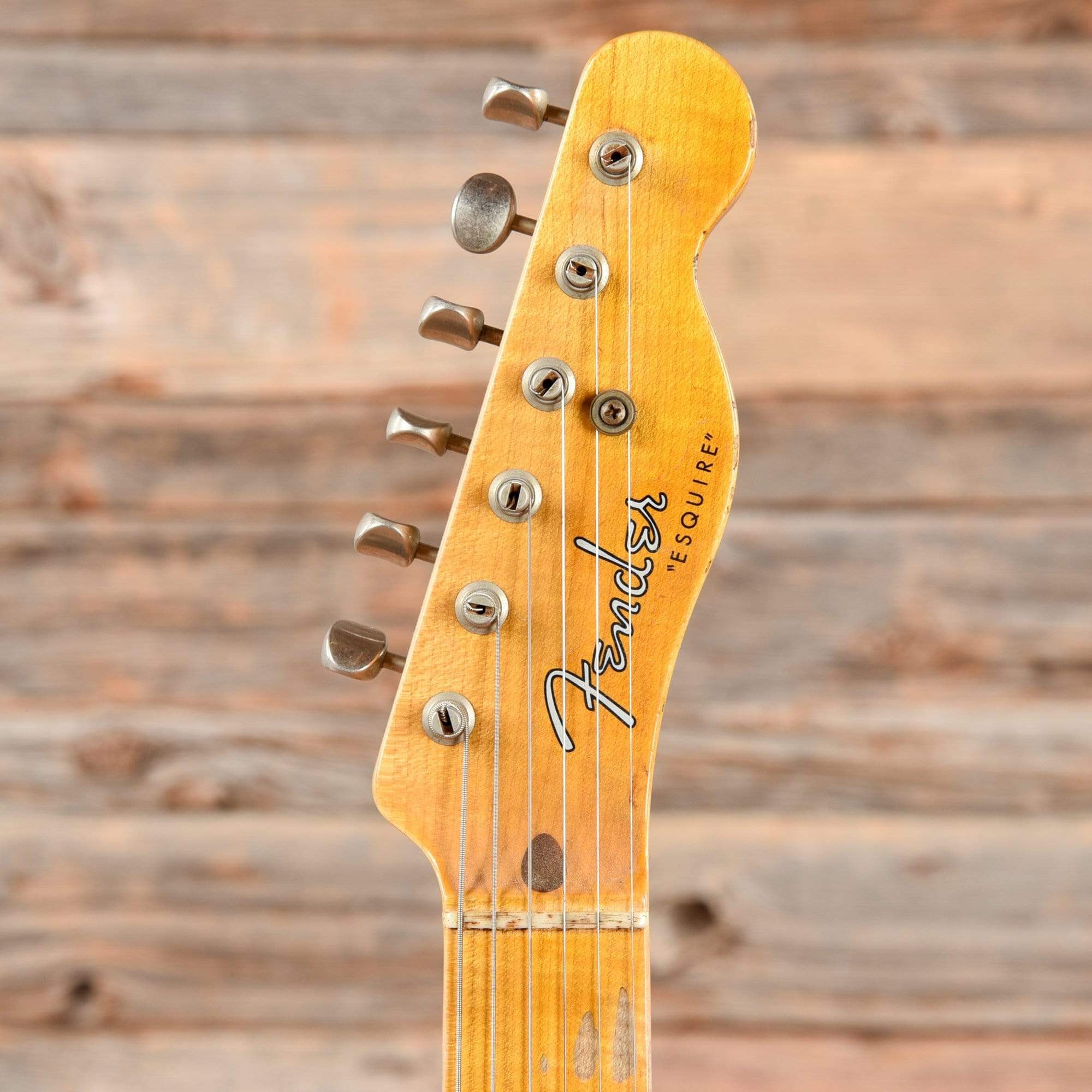 Fender Custom Shop 1955 Esquire Relic Aged White Blonde Electric Guitars / Solid Body