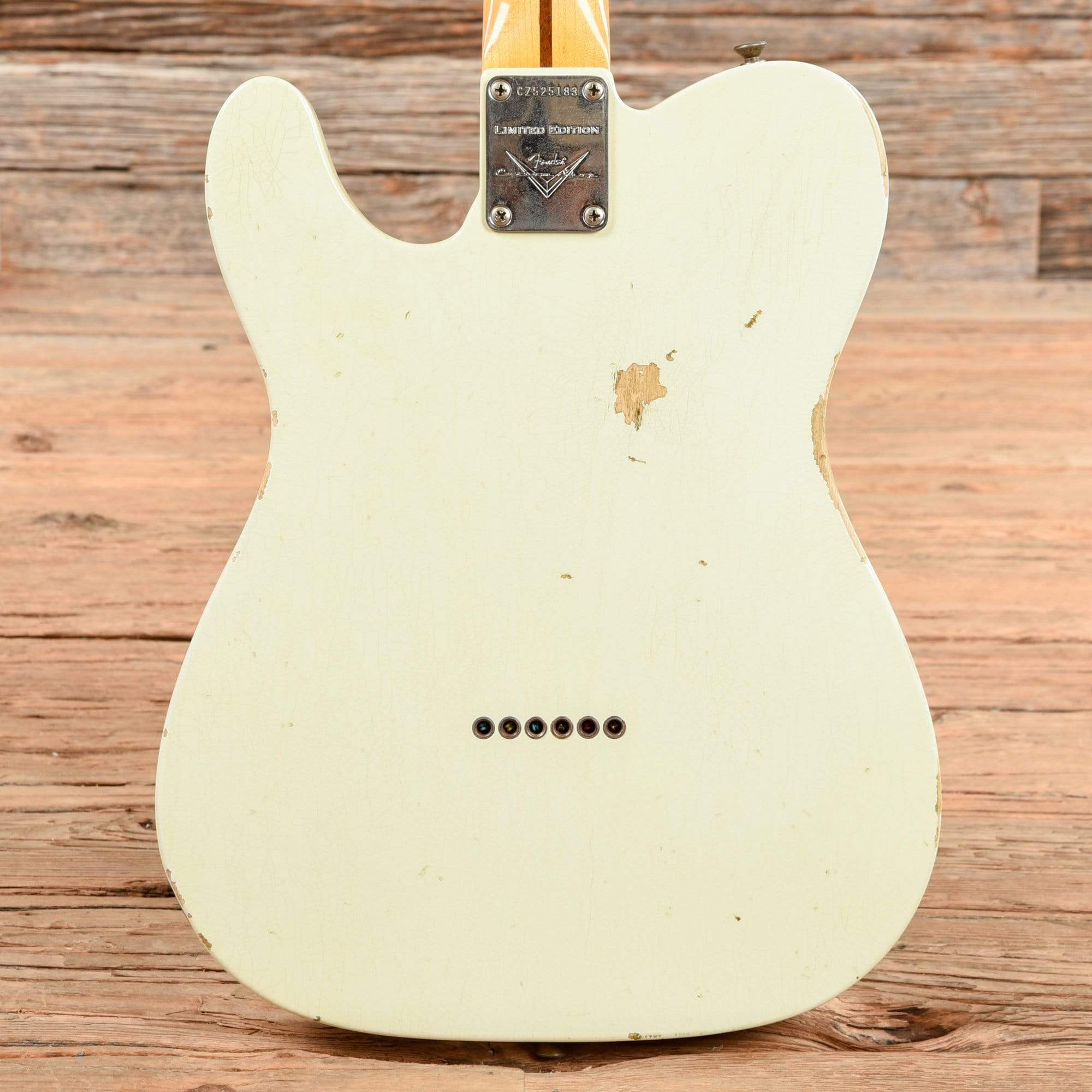 Fender Custom Shop 1955 Esquire Relic Aged White Blonde Electric Guitars / Solid Body