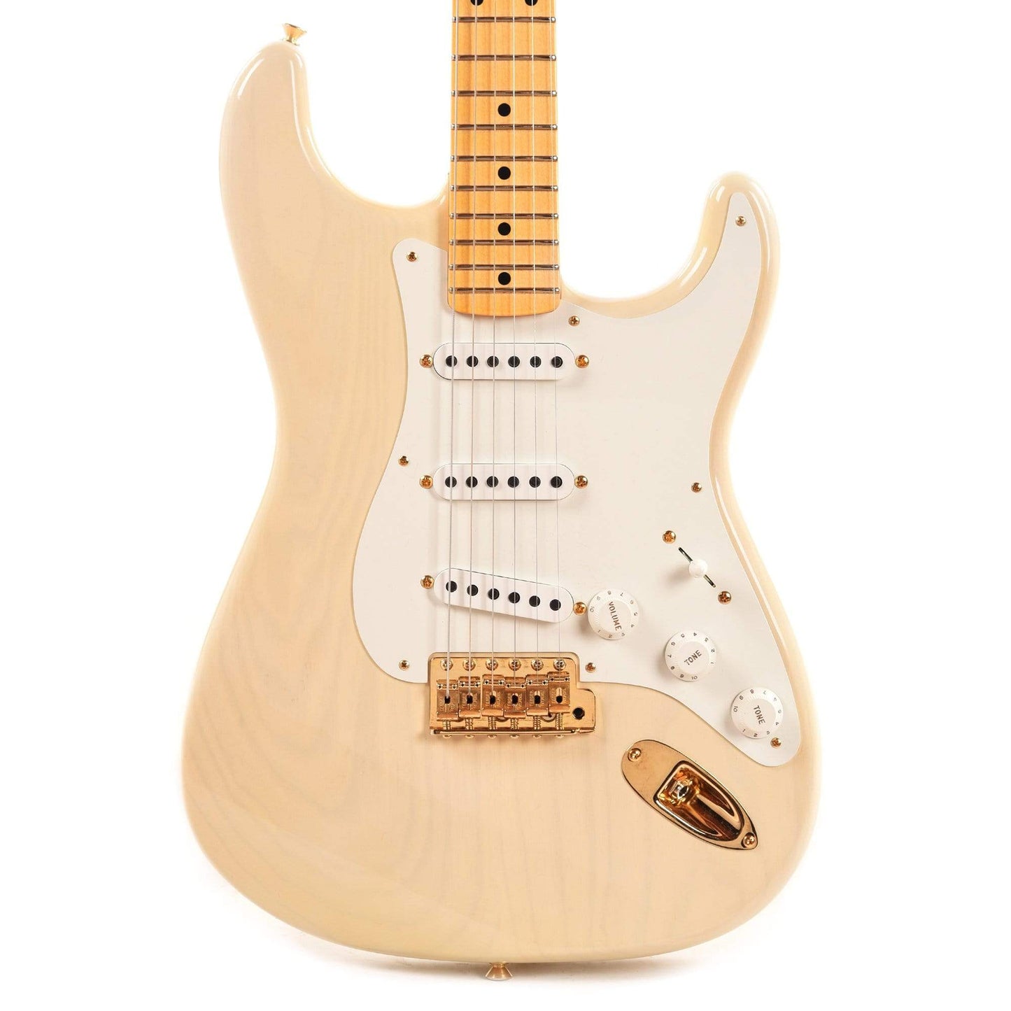 Fender Custom Shop 1955 Stratocaster "Chicago Special" Deluxe Closet Classic Super Aged White Blonde w/Gold Hardware Electric Guitars / Solid Body