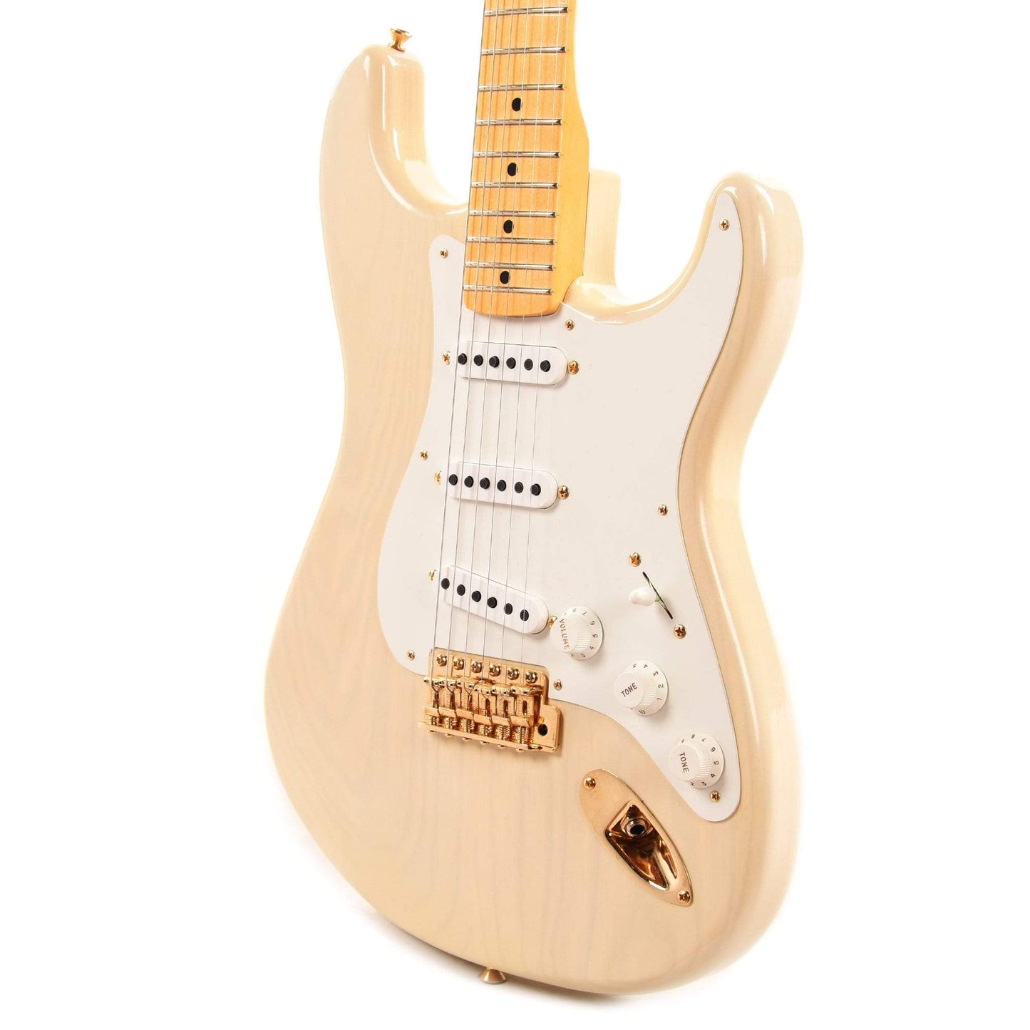 Fender Custom Shop 1955 Stratocaster "Chicago Special" Deluxe Closet Classic Super Aged White Blonde w/Gold Hardware Electric Guitars / Solid Body