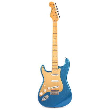 Fender Custom Shop 1955 Stratocaster "Chicago Special" LEFTY Deluxe Closet Classic Aged Blue Sparkle w/Anodized Gold Pickguard Electric Guitars / Solid Body
