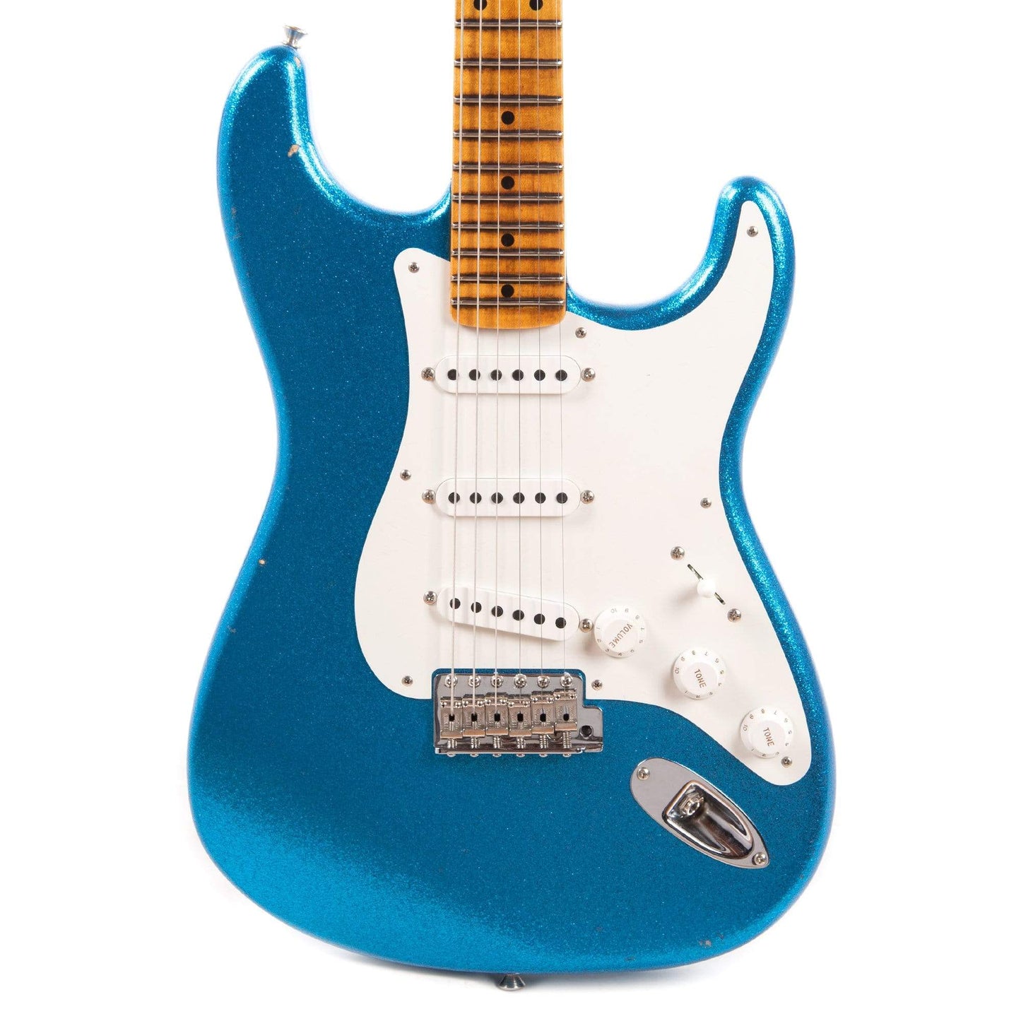 Fender Custom Shop 1955 Stratocaster "Chicago Special" Relic Blue Sparkle Electric Guitars / Solid Body