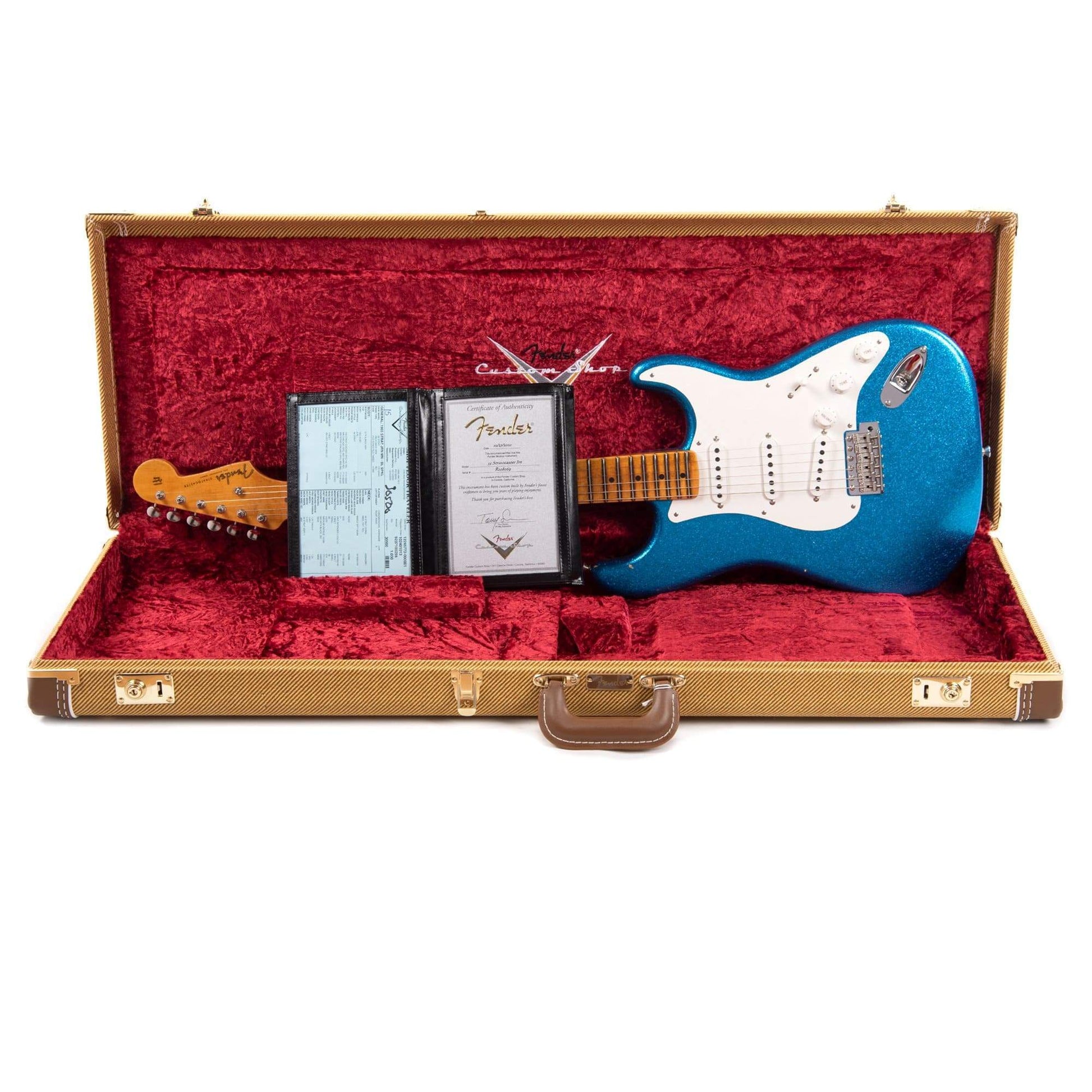 Fender Custom Shop 1955 Stratocaster "Chicago Special" Relic Blue Sparkle Electric Guitars / Solid Body