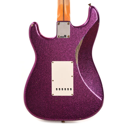 Fender Custom Shop 1955 Stratocaster "Chicago Special" Relic Faded Magenta Sparkle Electric Guitars / Solid Body