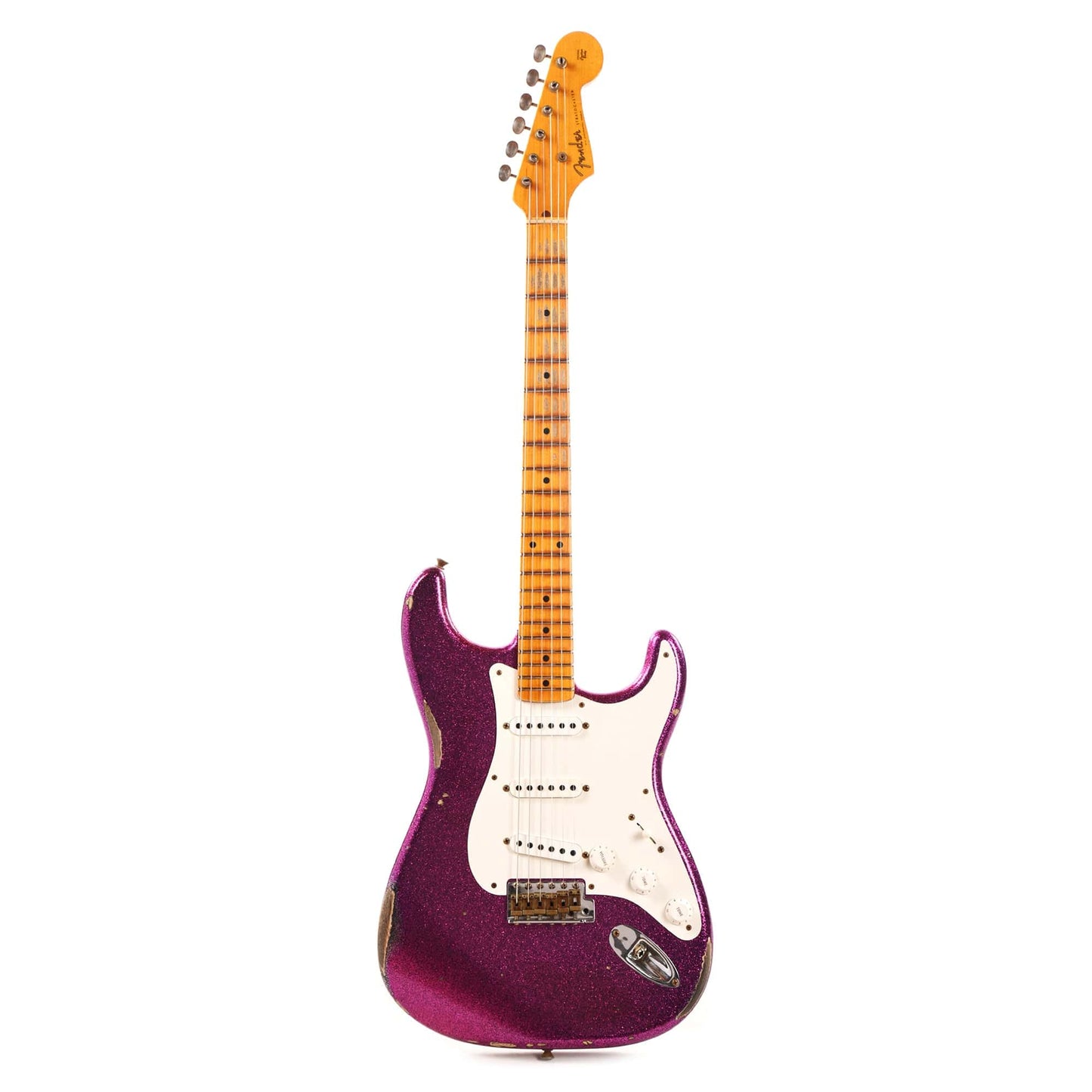 Fender Custom Shop 1955 Stratocaster "Chicago Special" Relic Faded Magenta Sparkle Electric Guitars / Solid Body