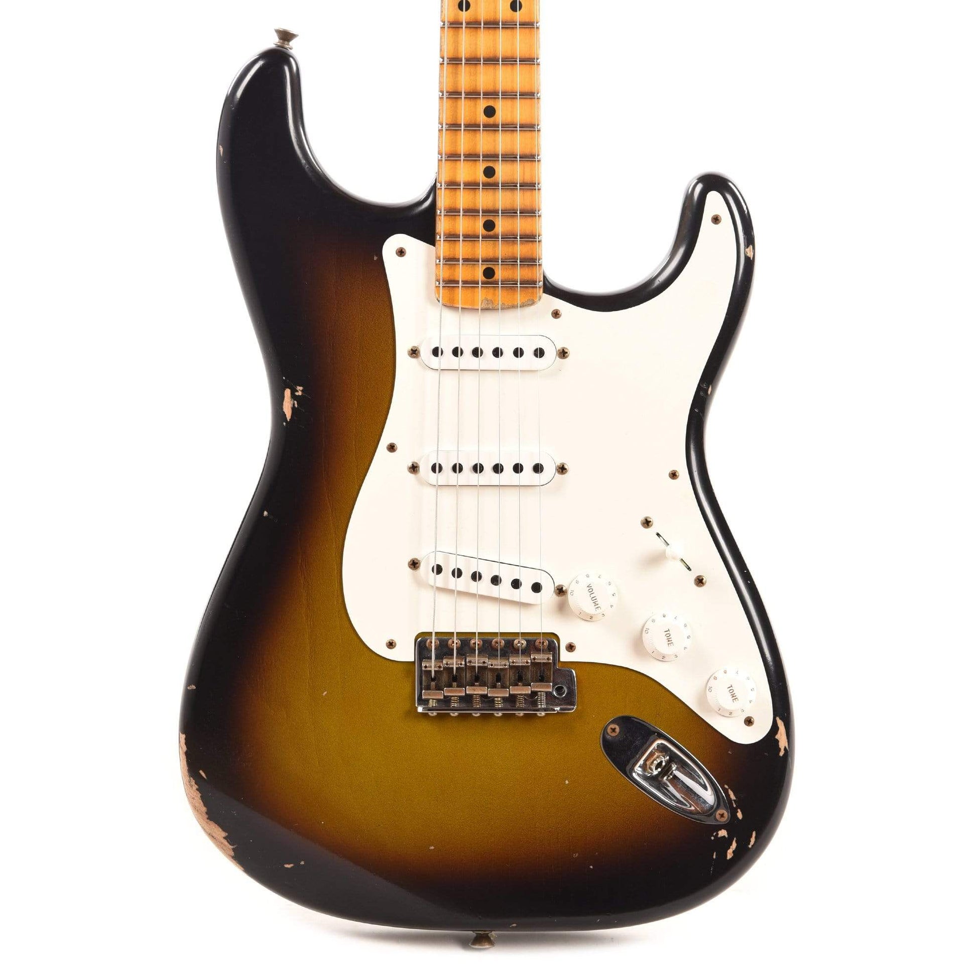 Fender Custom Shop 1955 Stratocaster "Chicago Special" Relic Faded Swamp Burst Electric Guitars / Solid Body