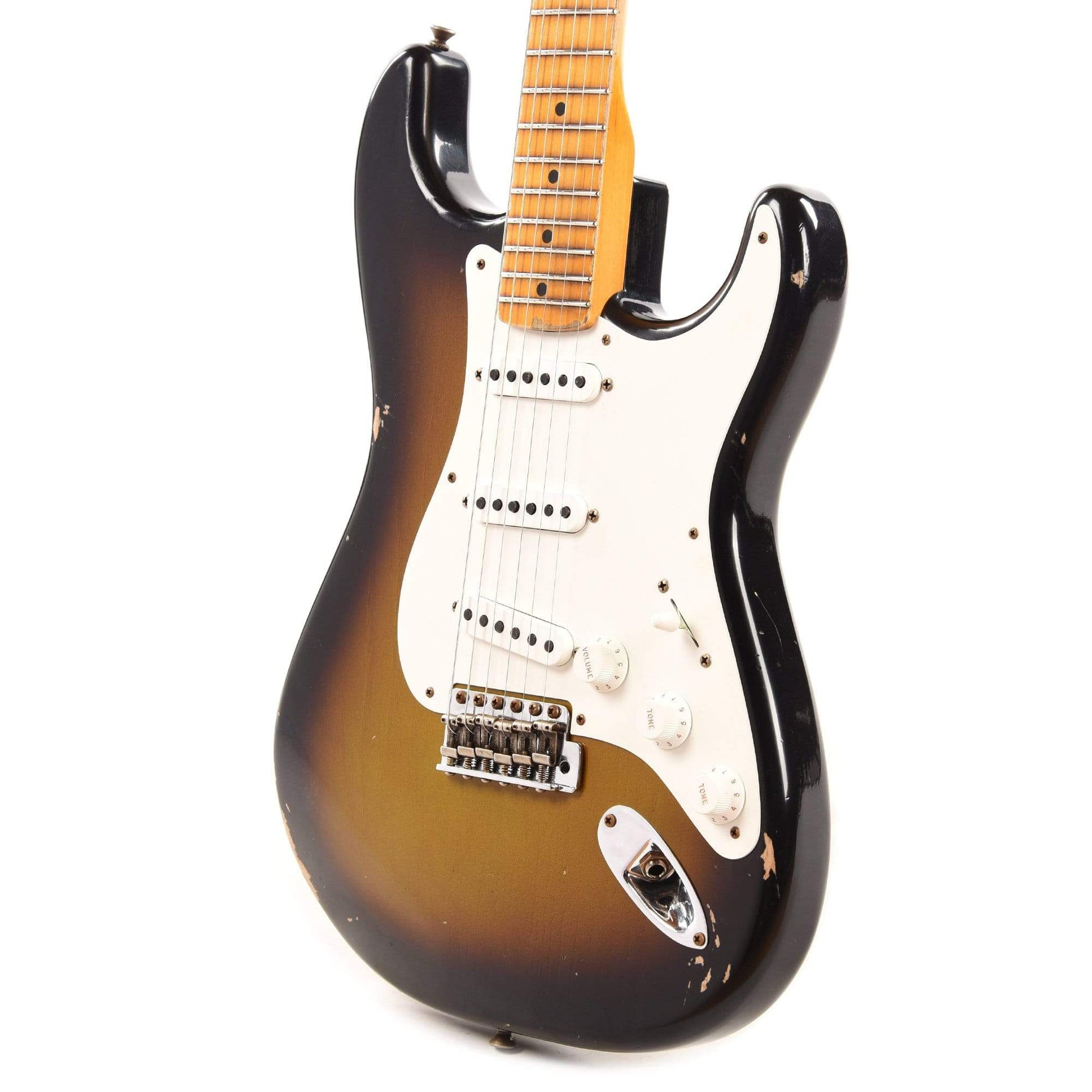 Fender Custom Shop 1955 Stratocaster "Chicago Special" Relic Faded Swamp Burst Electric Guitars / Solid Body