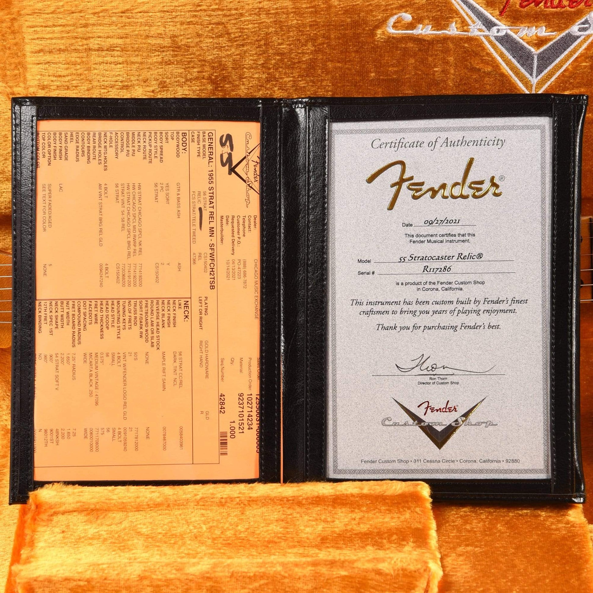 Fender Custom Shop 1955 Stratocaster "Chicago Special" Relic Super Faded Wide Fade Chocolate 2-Color Sunburst w/Gold Hardware & Gold Pickguard Electric Guitars / Solid Body