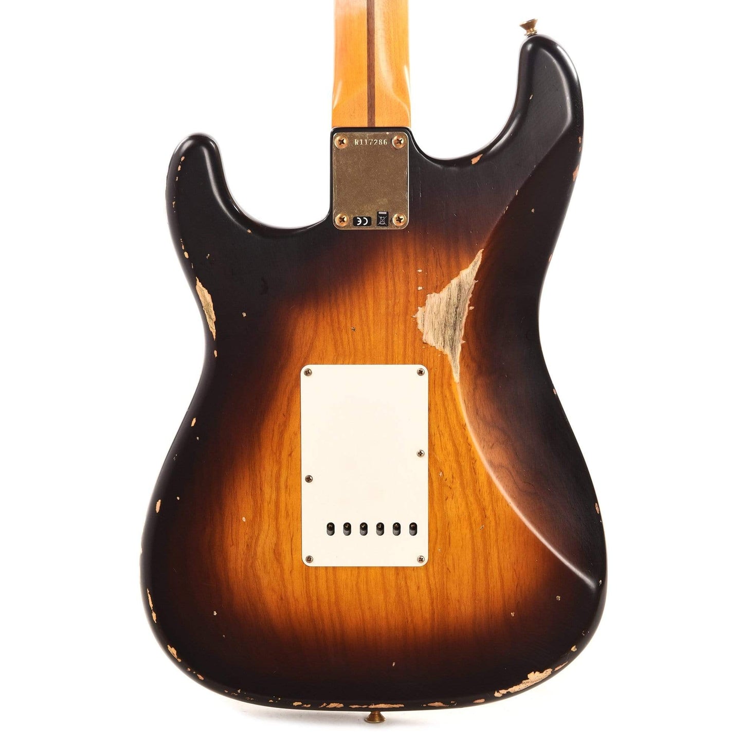 Fender Custom Shop 1955 Stratocaster "Chicago Special" Relic Super Faded Wide Fade Chocolate 2-Color Sunburst w/Gold Hardware & Gold Pickguard Electric Guitars / Solid Body