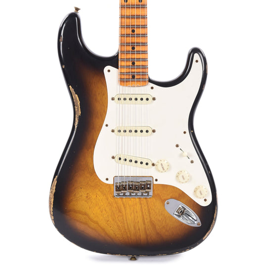 Fender Custom Shop 1955 Stratocaster Relic 2-Tone Sunburst w/Hardtail Electric Guitars / Solid Body