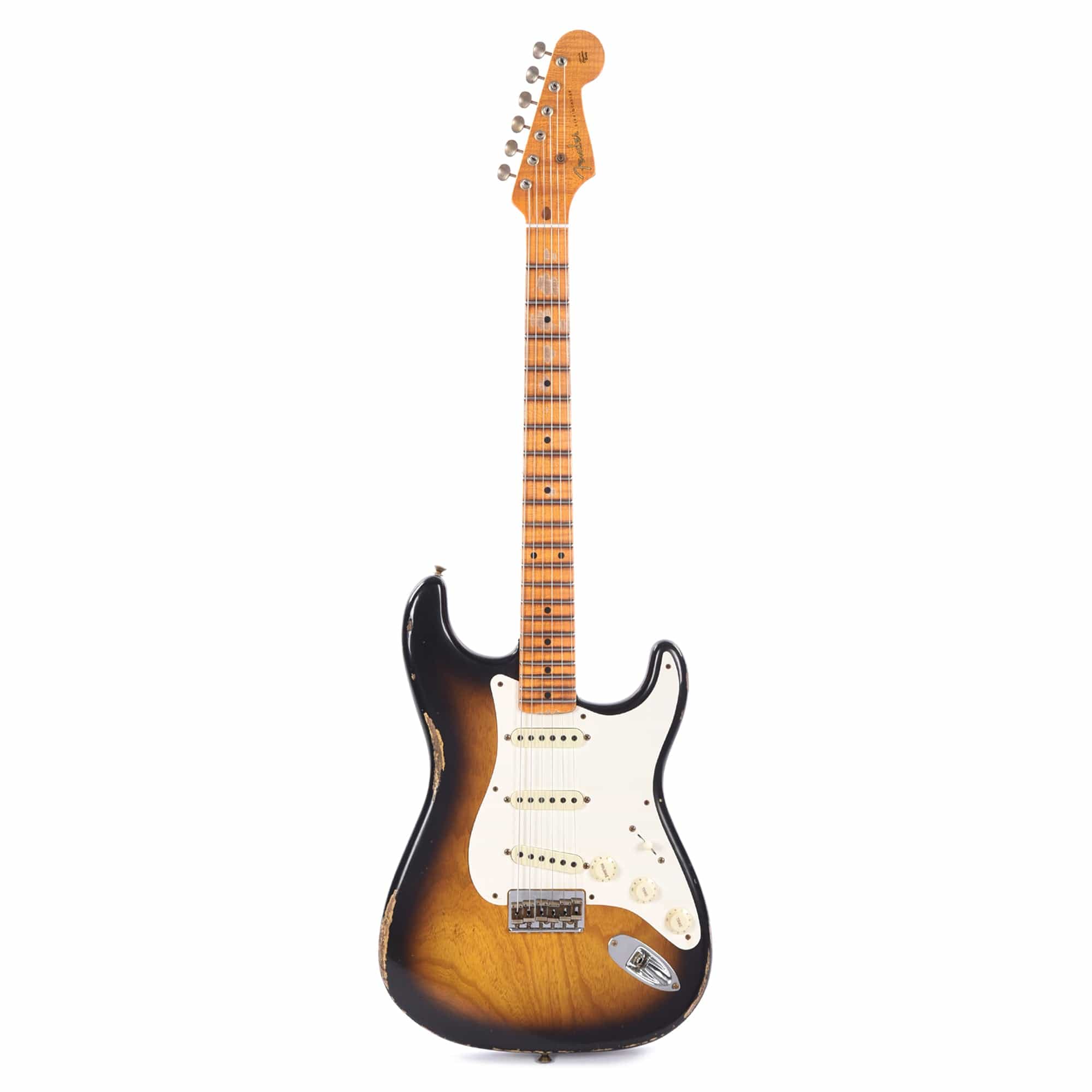 Fender Custom Shop 1955 Stratocaster Relic 2-Tone Sunburst w/Hardtail Electric Guitars / Solid Body