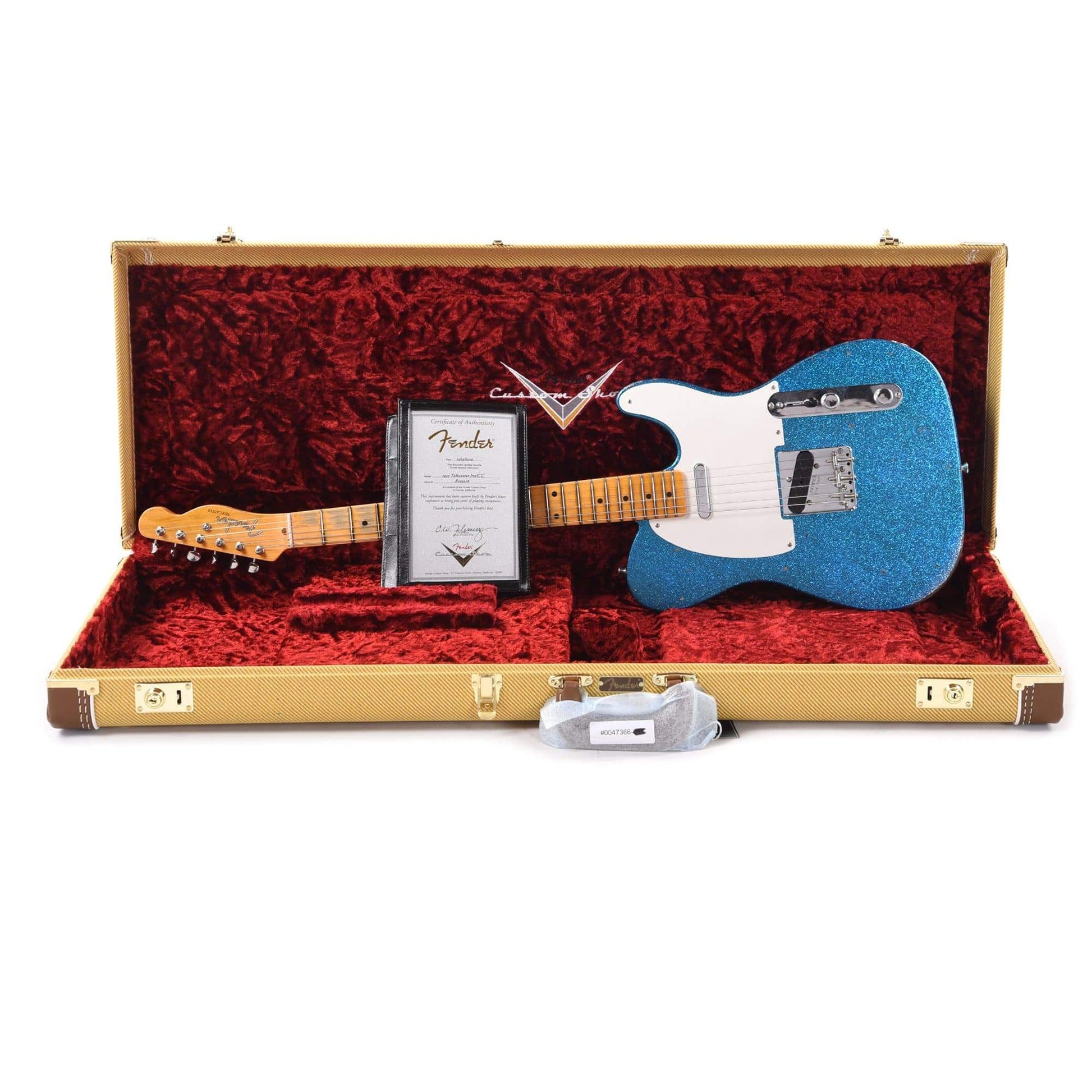 Fender Custom Shop 1955 Telecaster "Chicago Special" Relic Super Faded Aged Blue Sparkle Electric Guitars / Solid Body