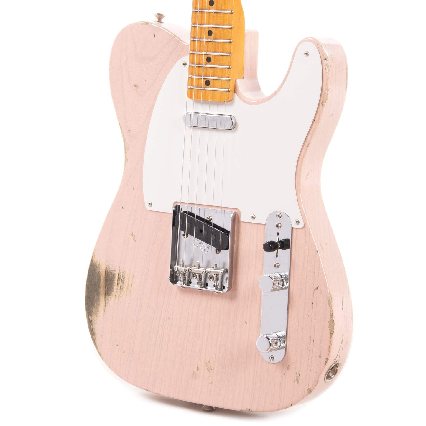 Fender Custom Shop 1955 Telecaster "Chicago Special" Relic Transparent Shell Pink Electric Guitars / Solid Body