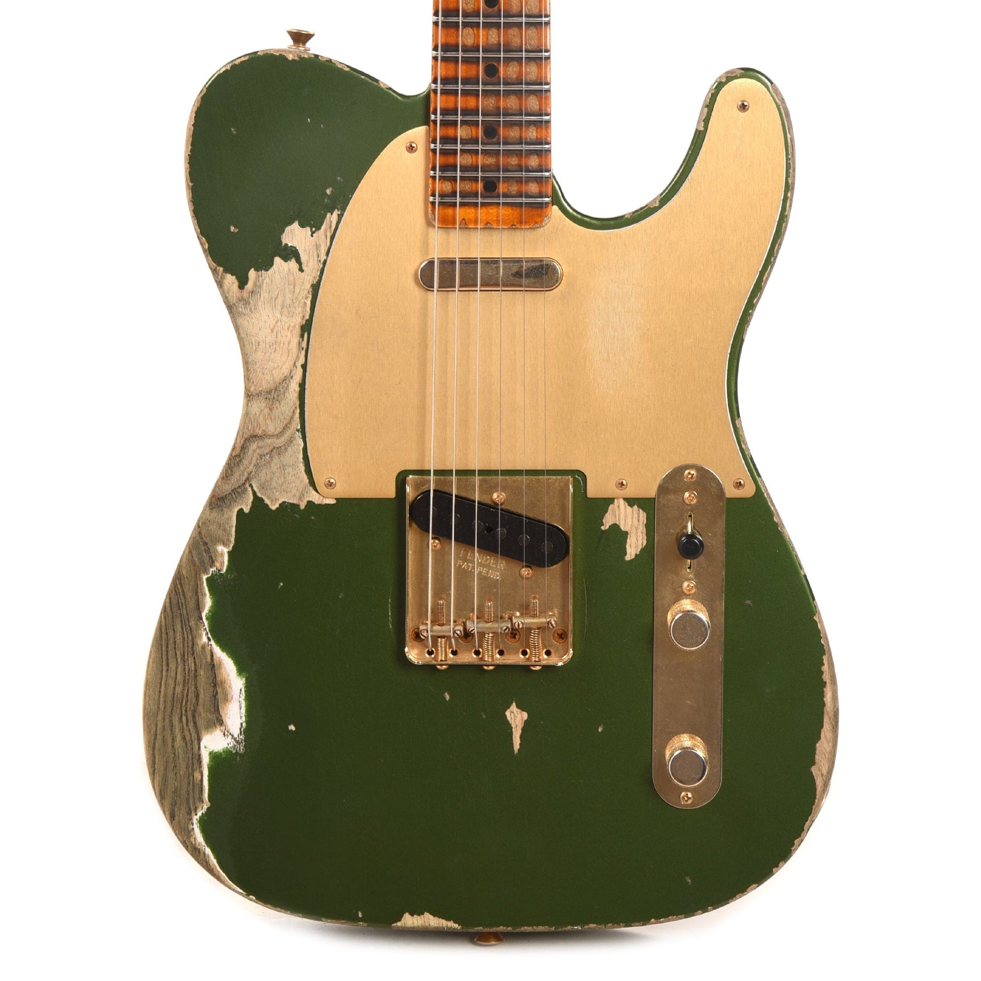 Fender Custom Shop 1955 Telecaster "Chicago Special" Super Heavy Relic Aged Cadillac Green w/AA Flame Quartersawn Neck & Gold Hardware Electric Guitars / Solid Body