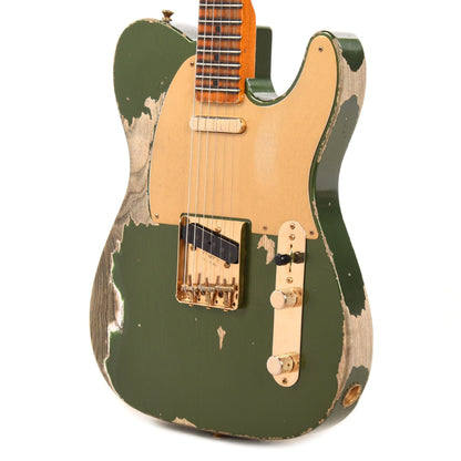 Fender Custom Shop 1955 Telecaster "Chicago Special" Super Heavy Relic Aged Cadillac Green w/AA Flame Quartersawn Neck & Gold Hardware Electric Guitars / Solid Body