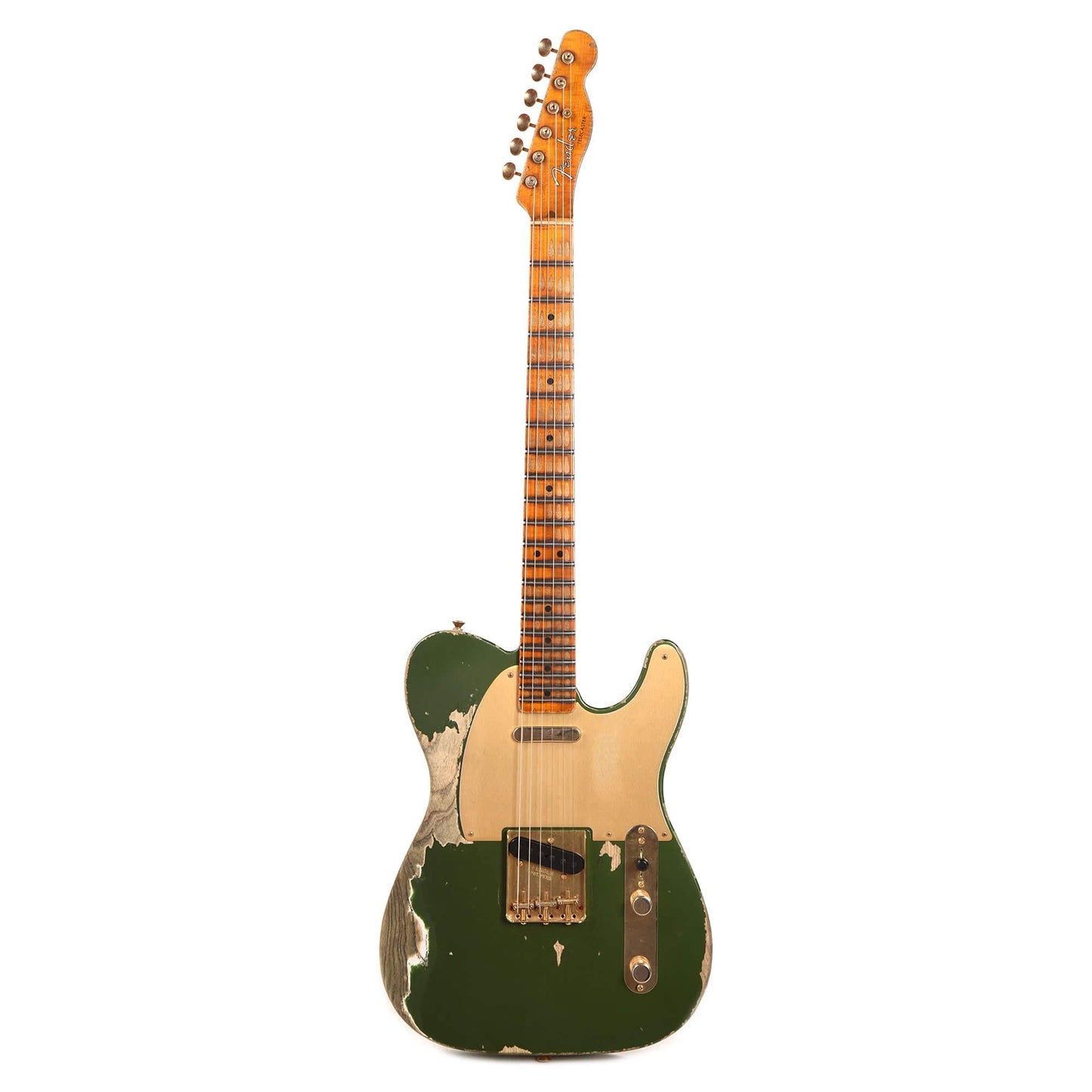 Fender Custom Shop 1955 Telecaster "Chicago Special" Super Heavy Relic Aged Cadillac Green w/AA Flame Quartersawn Neck & Gold Hardware Electric Guitars / Solid Body