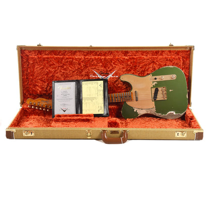 Fender Custom Shop 1955 Telecaster "Chicago Special" Super Heavy Relic Aged Cadillac Green w/AA Flame Quartersawn Neck & Gold Hardware Electric Guitars / Solid Body