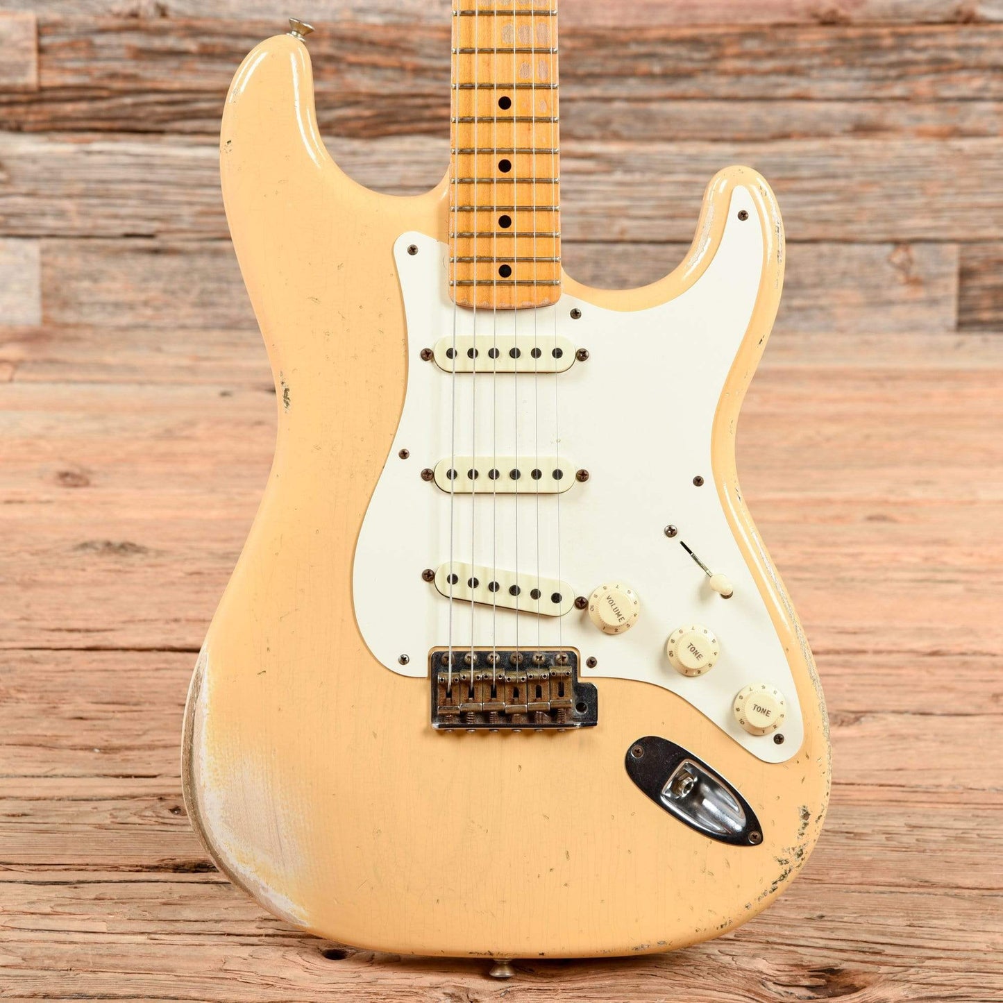 Fender Custom Shop 1956 Stratocaster Ash Heavy Relic Nocaster Blonde 2014 Electric Guitars / Solid Body
