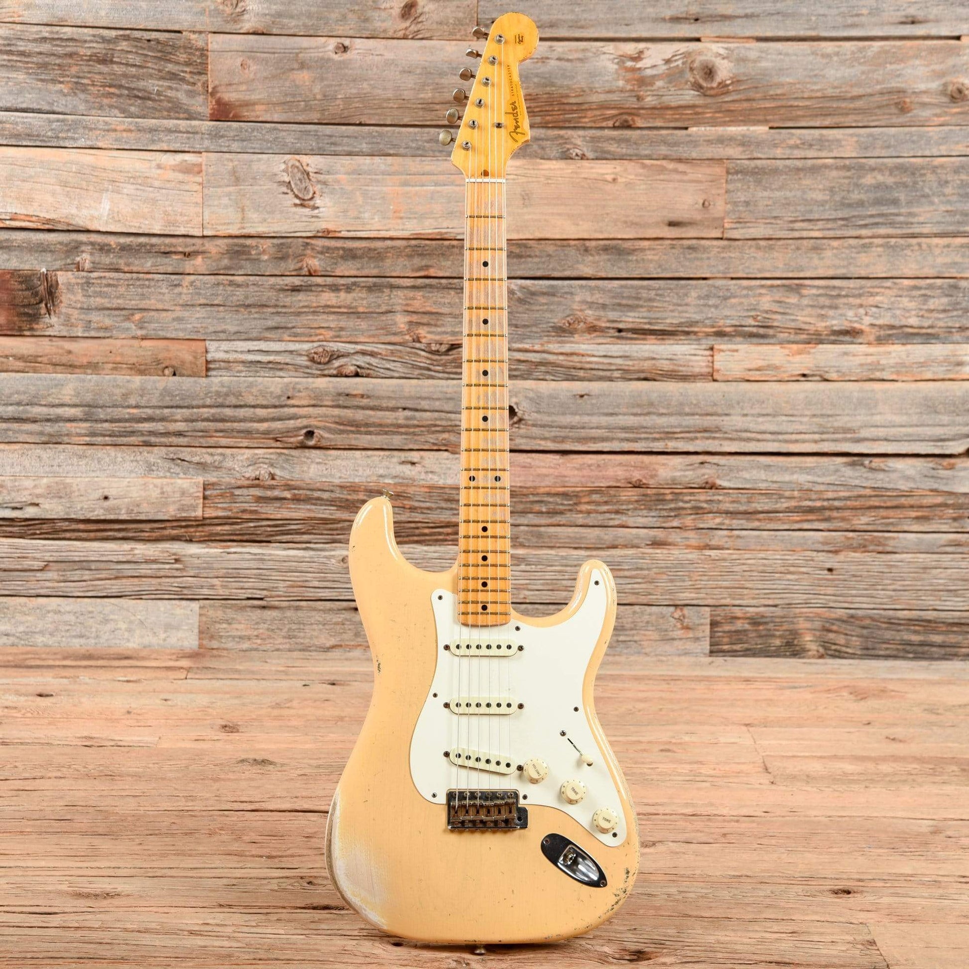 Fender Custom Shop 1956 Stratocaster Ash Heavy Relic Nocaster Blonde 2014 Electric Guitars / Solid Body