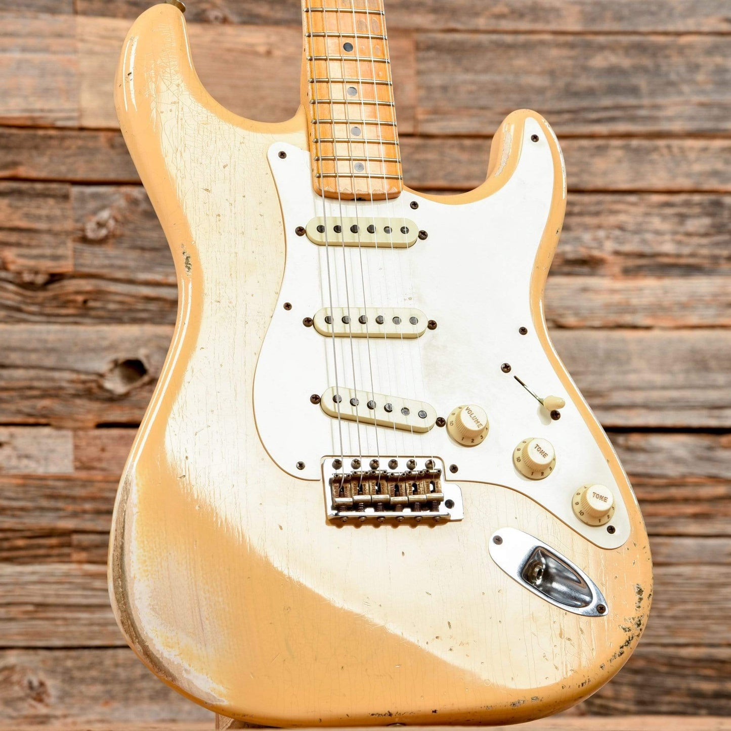 Fender Custom Shop 1956 Stratocaster Ash Heavy Relic Nocaster Blonde 2014 Electric Guitars / Solid Body