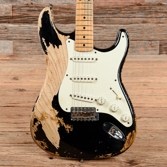Fender Custom Shop 1956 Stratocaster Heavy Relic Black 2011 Electric Guitars / Solid Body