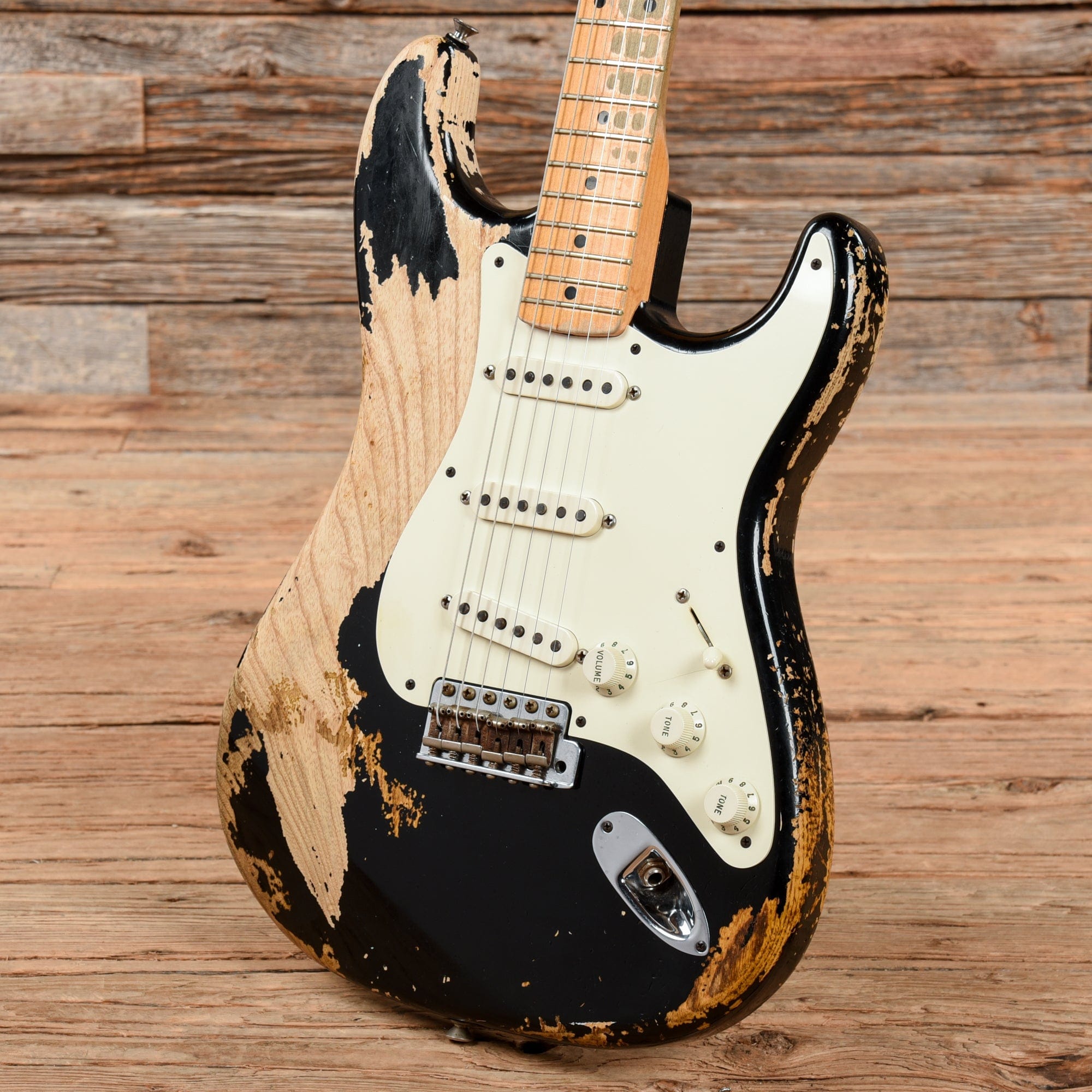 Fender Custom Shop 1956 Stratocaster Heavy Relic Black 2011 Electric Guitars / Solid Body