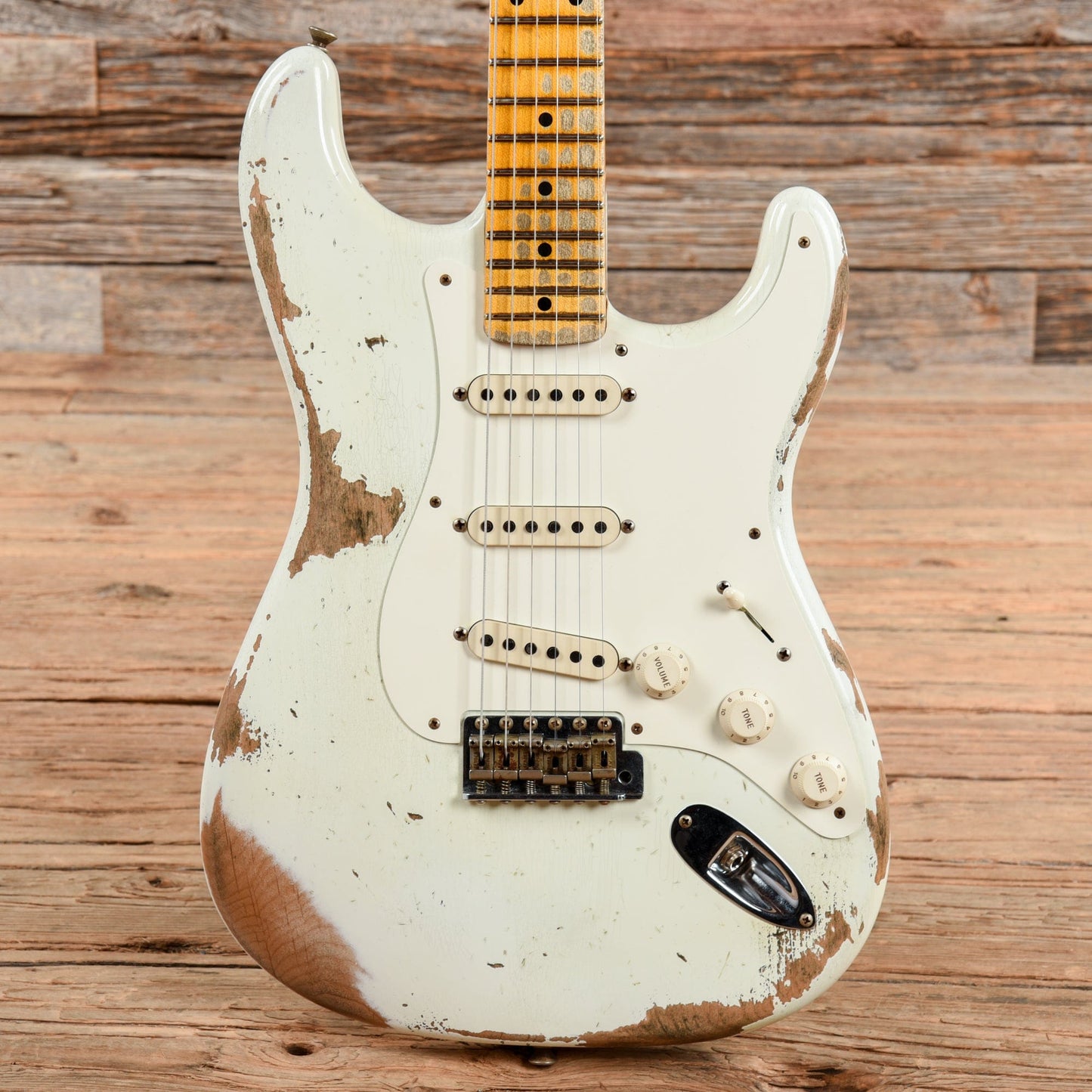 Fender Custom Shop 1956 Stratocaster Relic Olympic White 2020 Electric Guitars / Solid Body