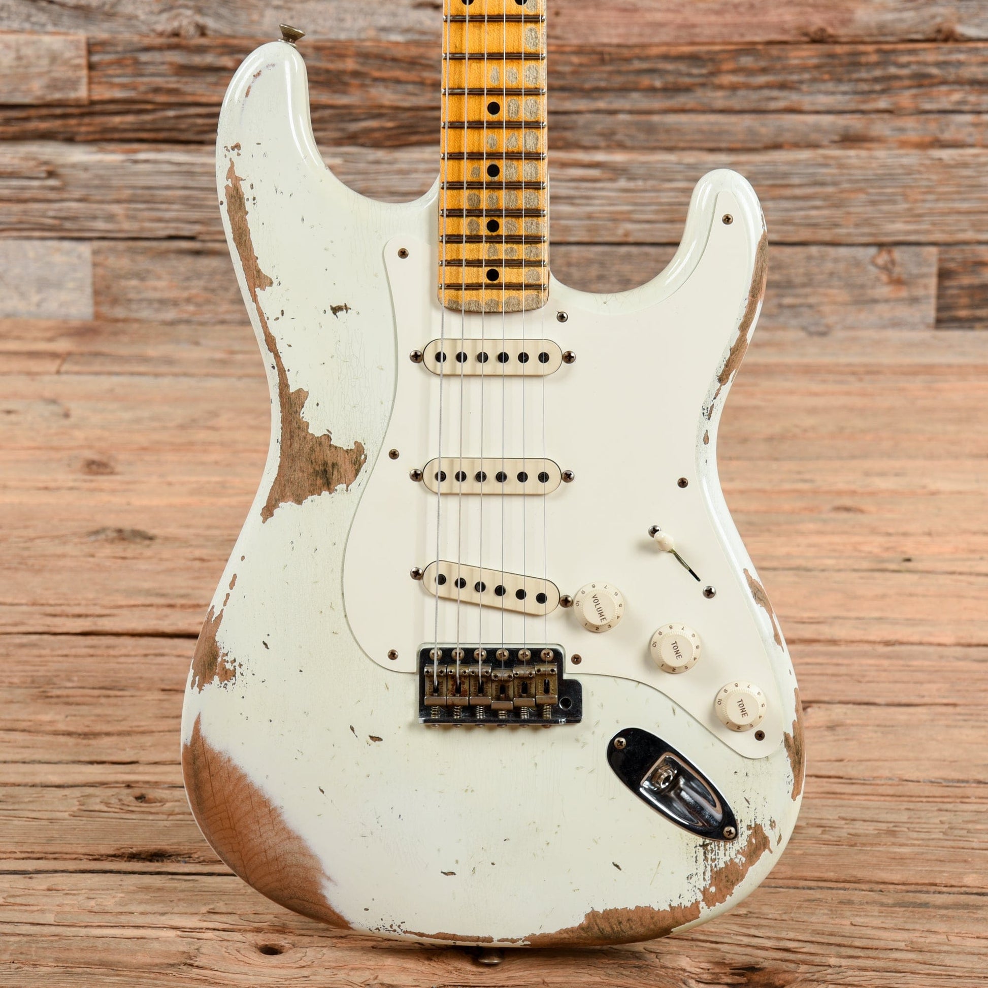 Fender Custom Shop 1956 Stratocaster Relic Olympic White 2020 Electric Guitars / Solid Body