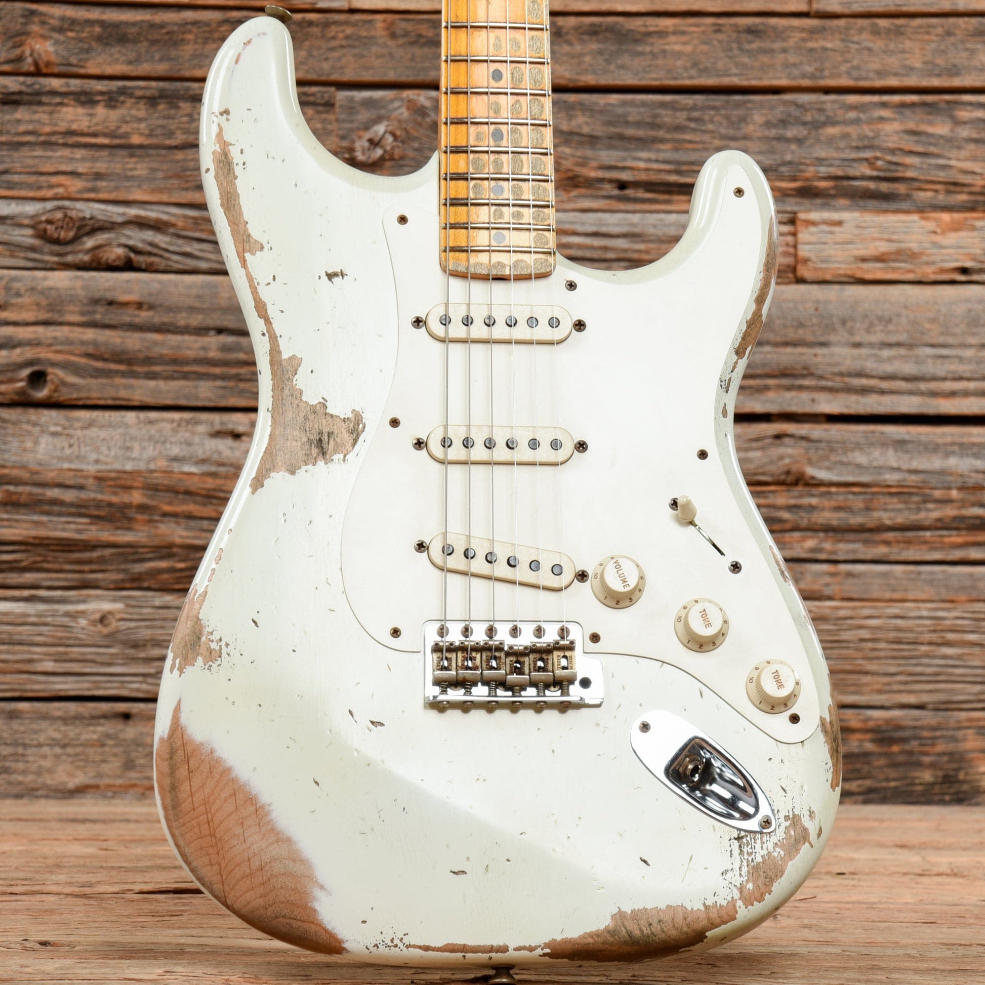 Fender Custom Shop 1956 Stratocaster Relic Olympic White 2020 Electric Guitars / Solid Body