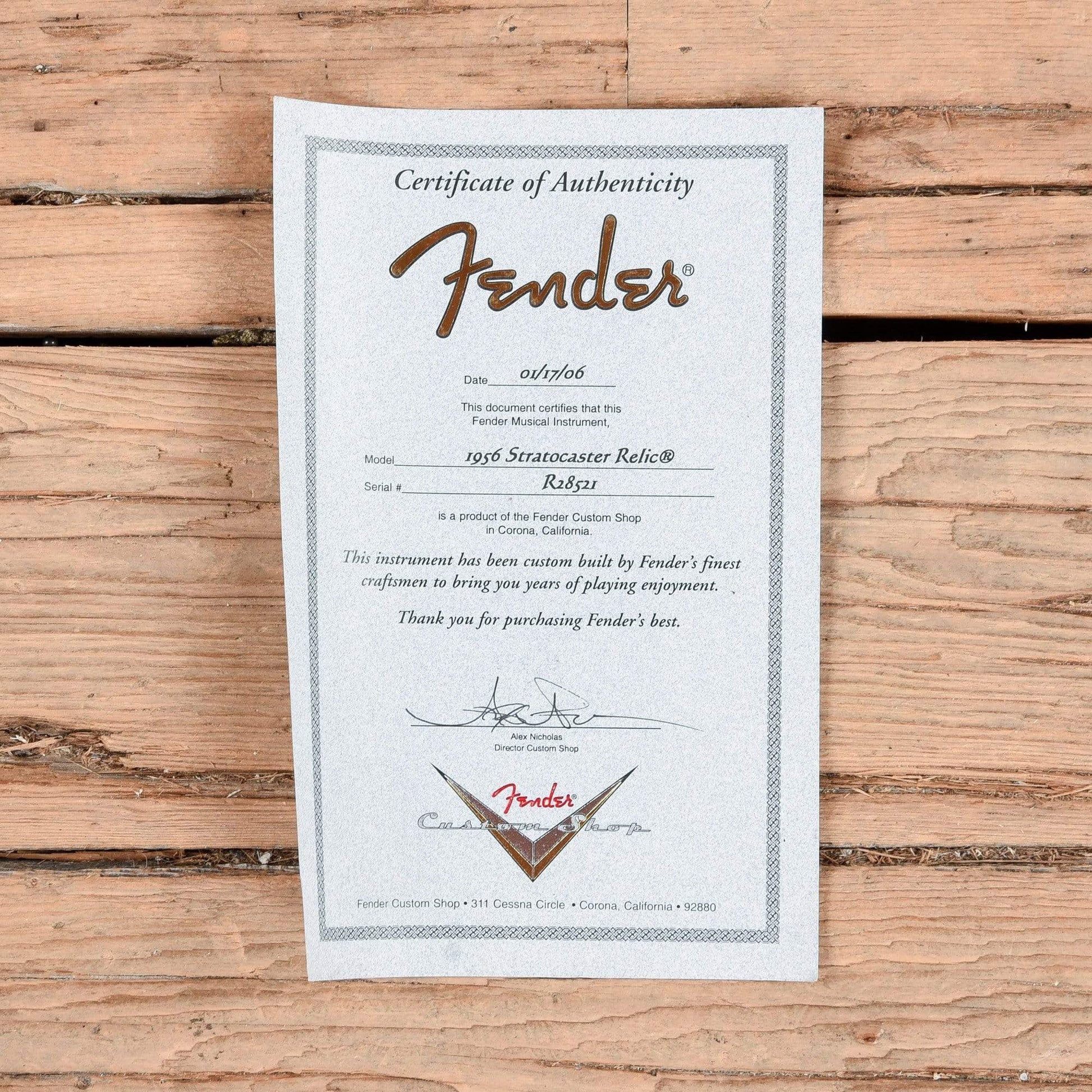 Fender Custom Shop 1956 Stratocaster Relic Sunburst 2006 Electric Guitars / Solid Body