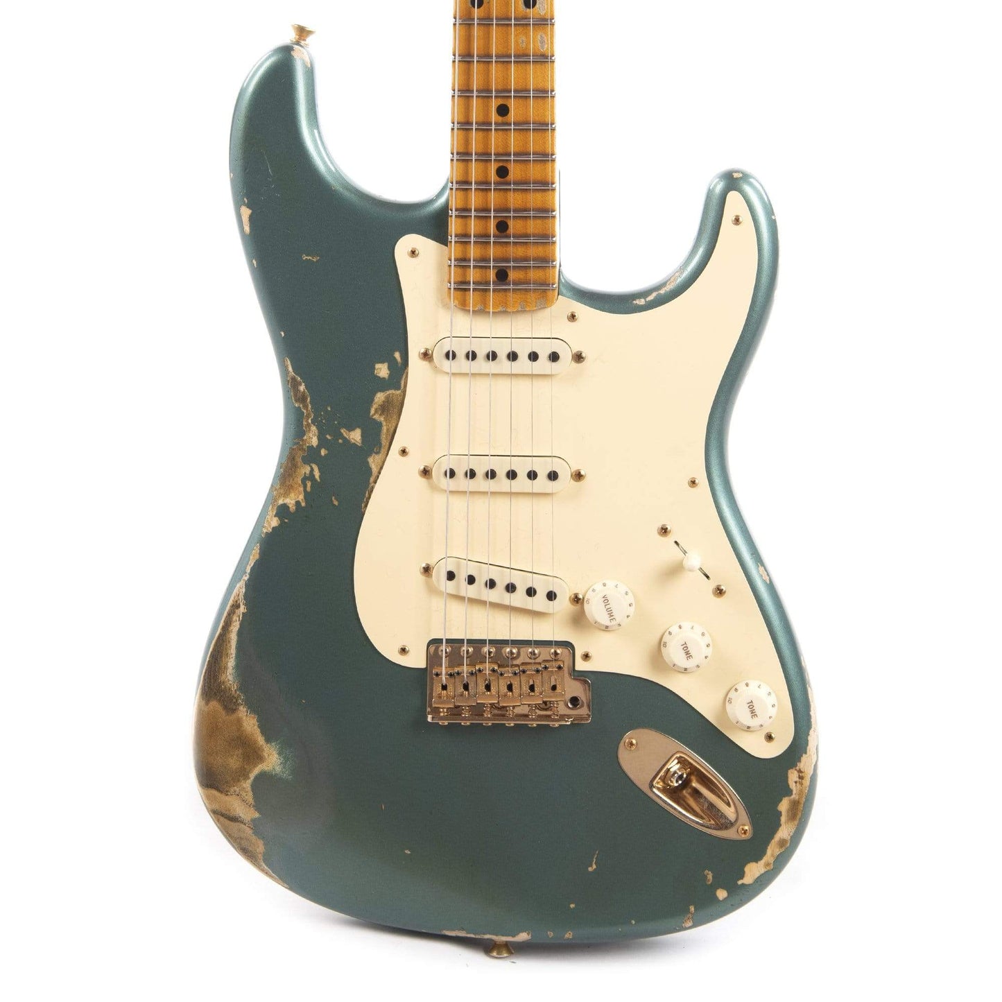 Fender Custom Shop 1957 Stratocaster "Chicago Special" Heavy Relic Aged Sherwood Green Metallic w/Gold Hardware Electric Guitars / Solid Body