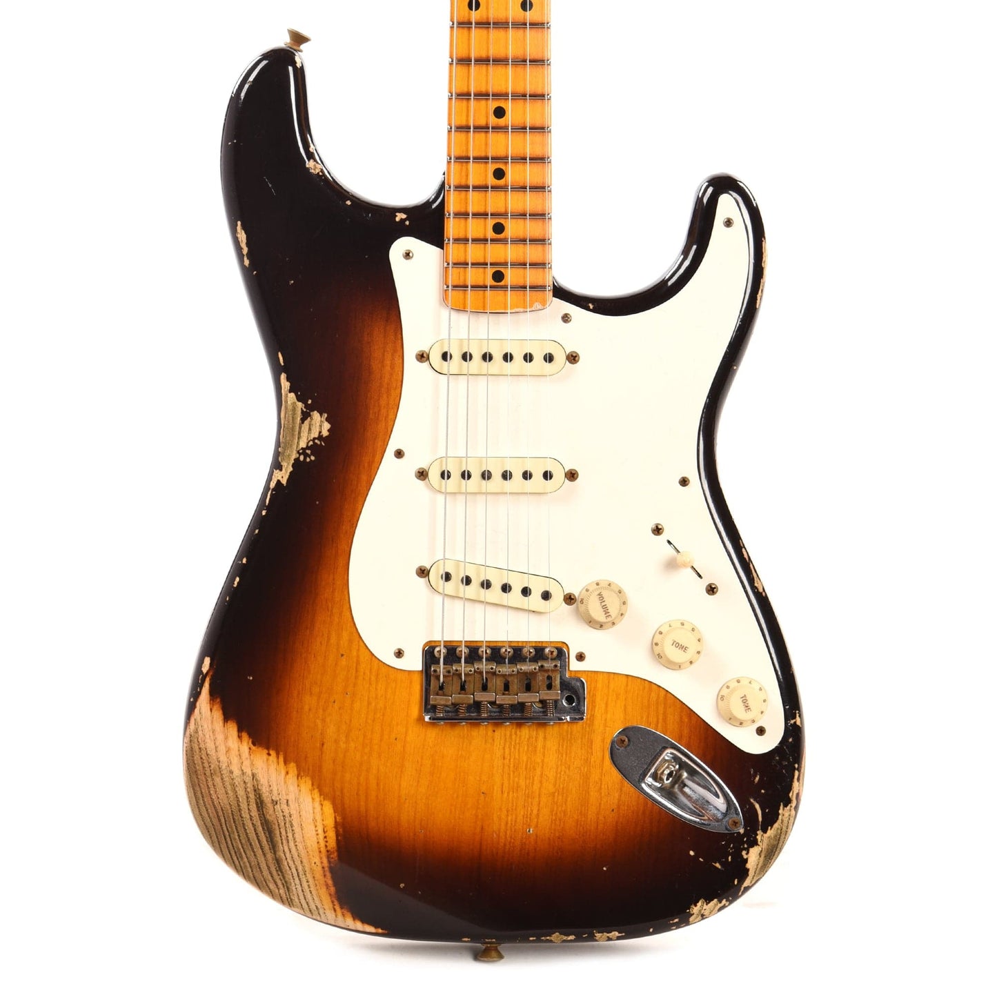Fender Custom Shop 1957 Stratocaster "Chicago Special" Heavy Relic Aged Wide Fade Chocolate 2-Tone Sunburst Electric Guitars / Solid Body