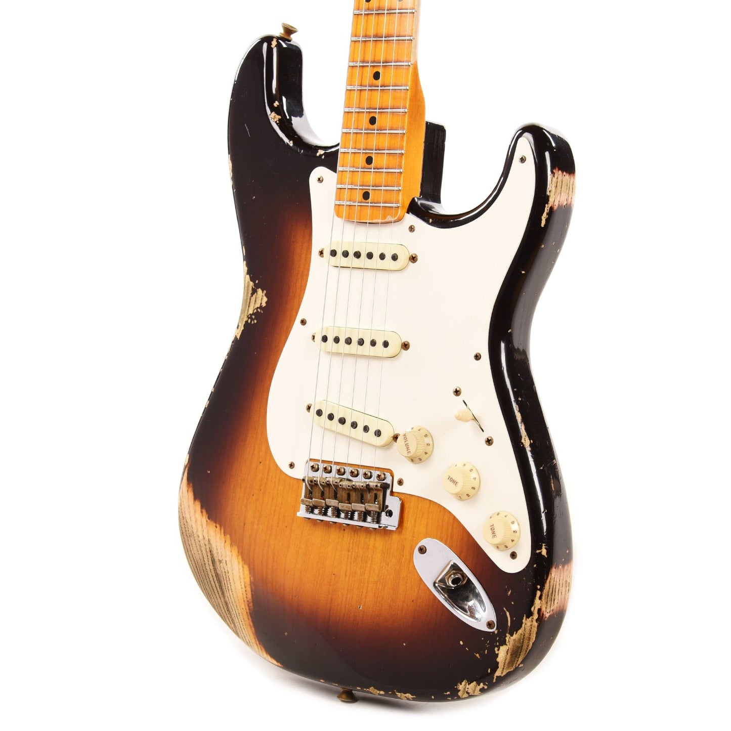 Fender Custom Shop 1957 Stratocaster "Chicago Special" Heavy Relic Aged Wide Fade Chocolate 2-Tone Sunburst Electric Guitars / Solid Body