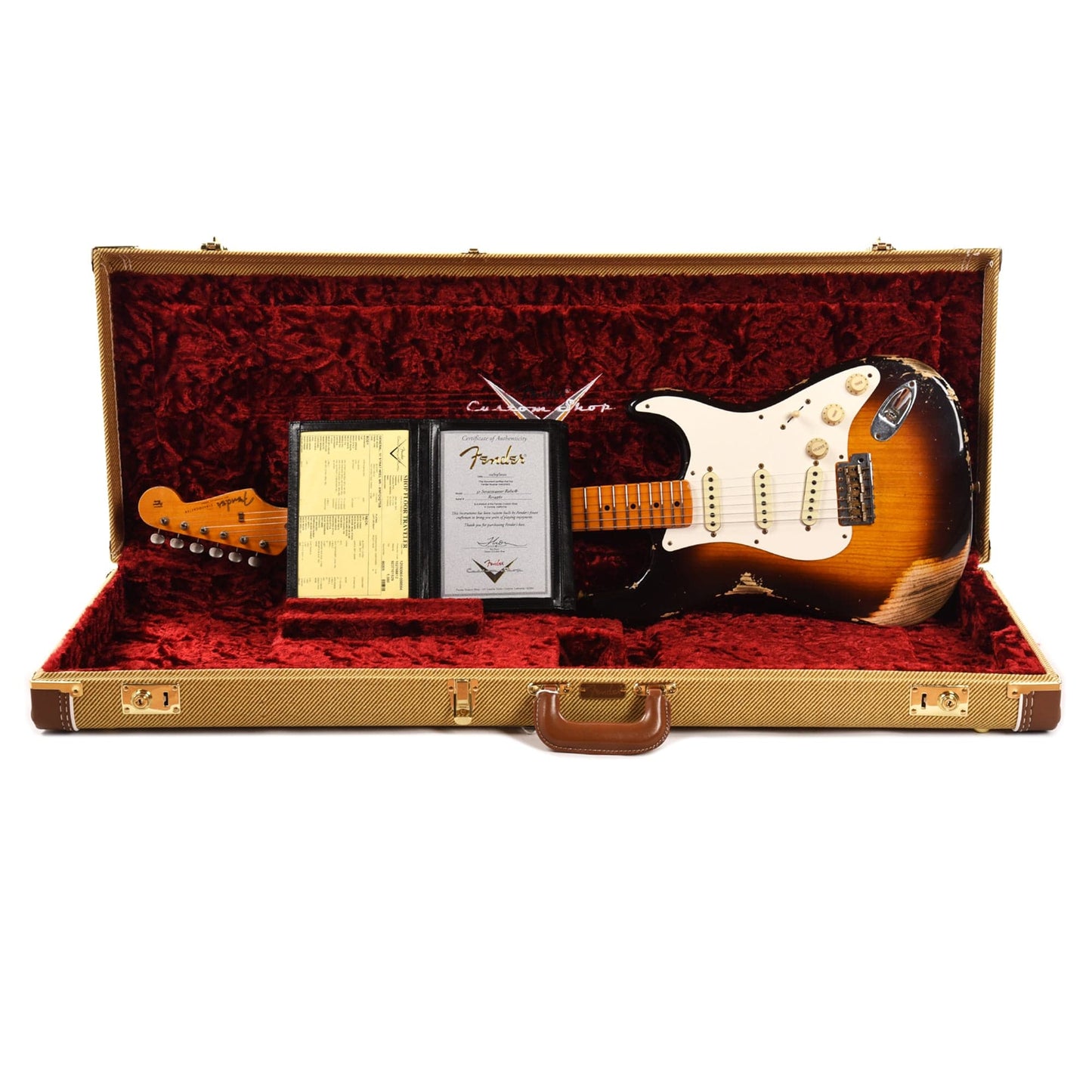 Fender Custom Shop 1957 Stratocaster "Chicago Special" Heavy Relic Aged Wide Fade Chocolate 2-Tone Sunburst Electric Guitars / Solid Body
