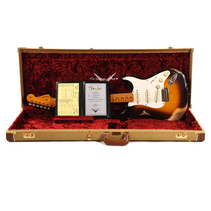 Fender Custom Shop 1957 Stratocaster "Chicago Special" Heavy Relic Aged Wide Fade Chocolate 2-Tone Sunburst Electric Guitars / Solid Body