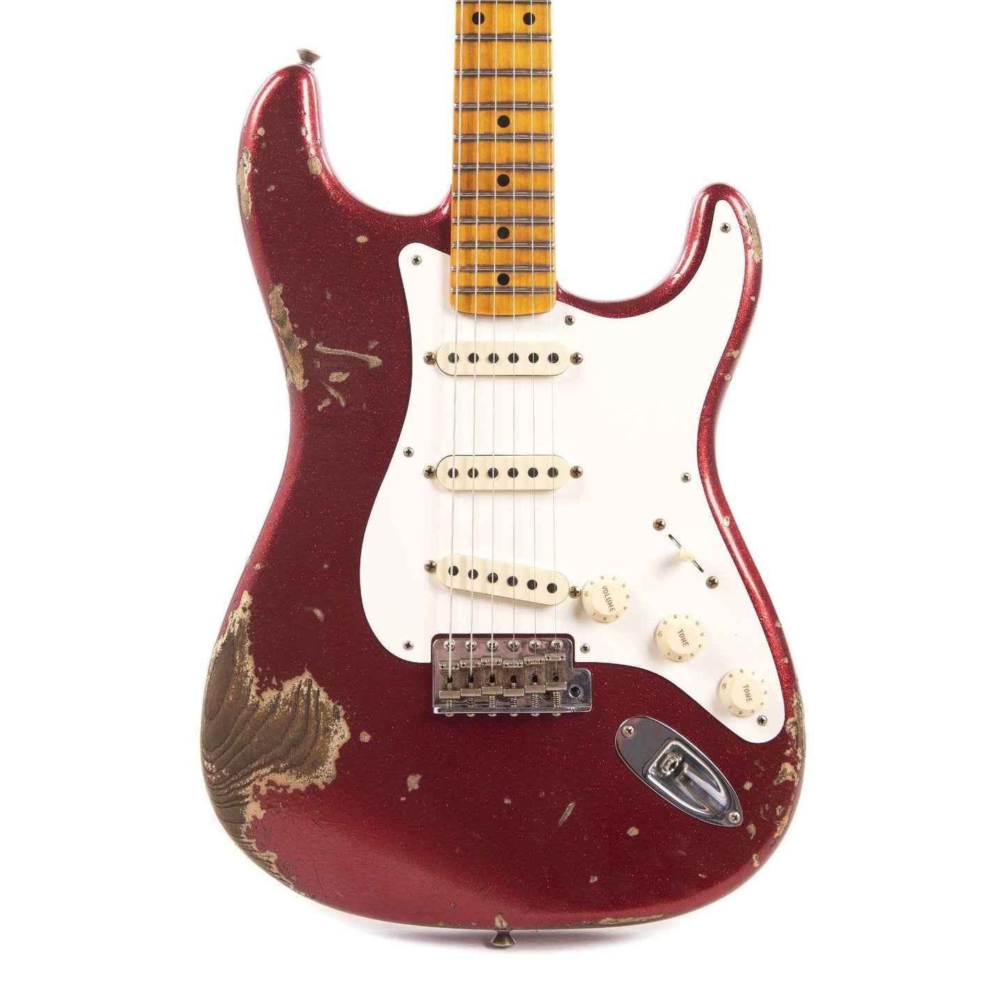 Fender Custom Shop 1957 Stratocaster "Chicago Special" Heavy Relic Faded/Aged Red Sparkle Electric Guitars / Solid Body