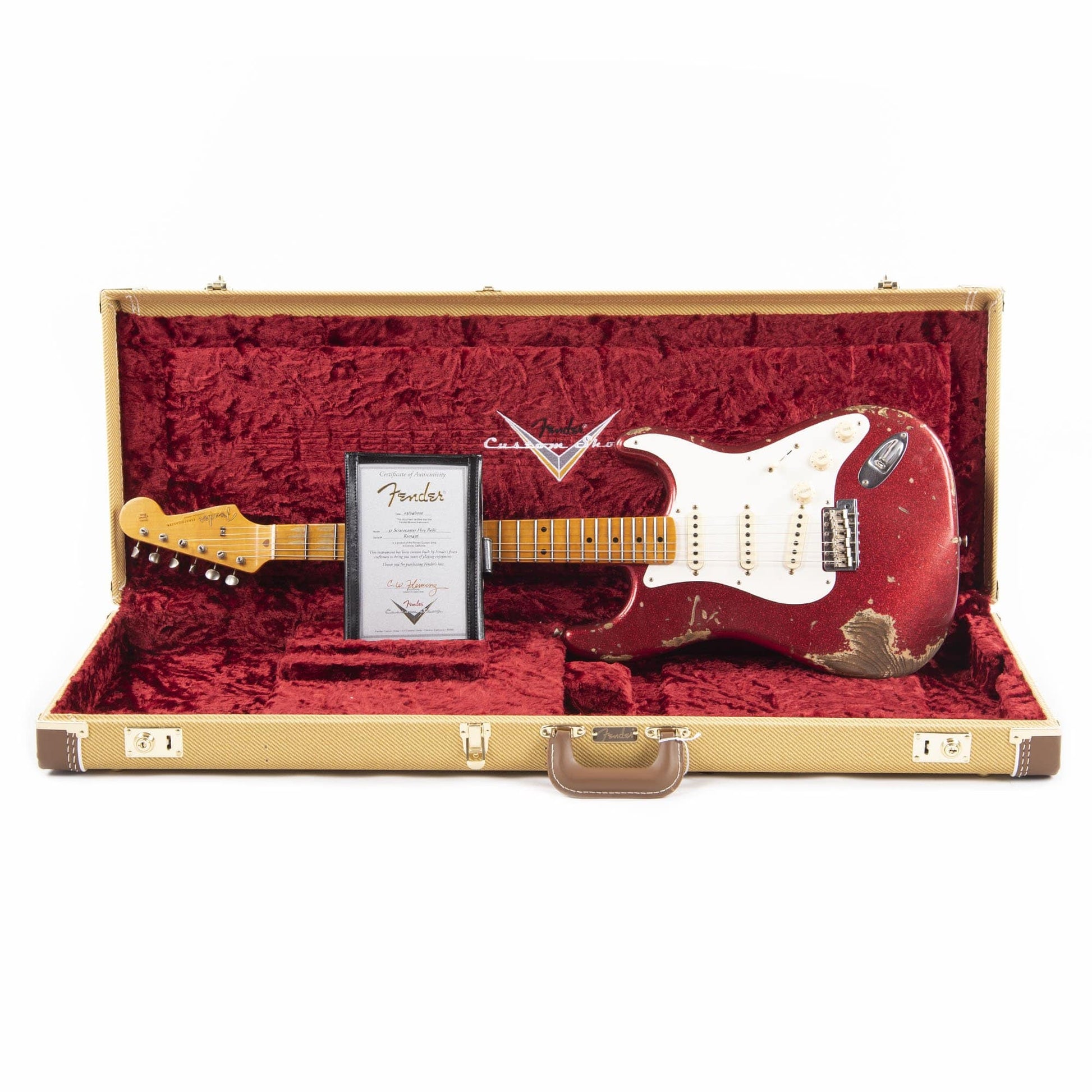 Fender Custom Shop 1957 Stratocaster "Chicago Special" Heavy Relic Faded/Aged Red Sparkle Electric Guitars / Solid Body