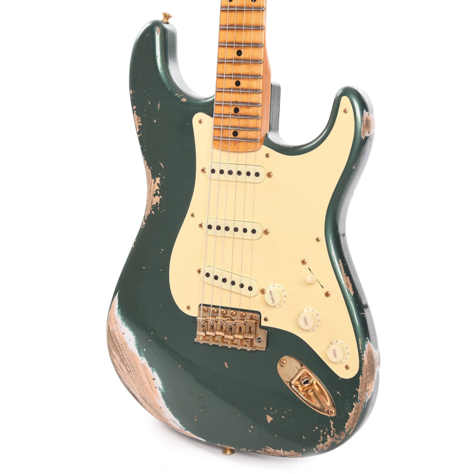 Fender Custom Shop 1957 Stratocaster "Chicago Special" Heavy Relic MN Aged Sherwood Green Metallic w/Gold Hardware Electric Guitars / Solid Body
