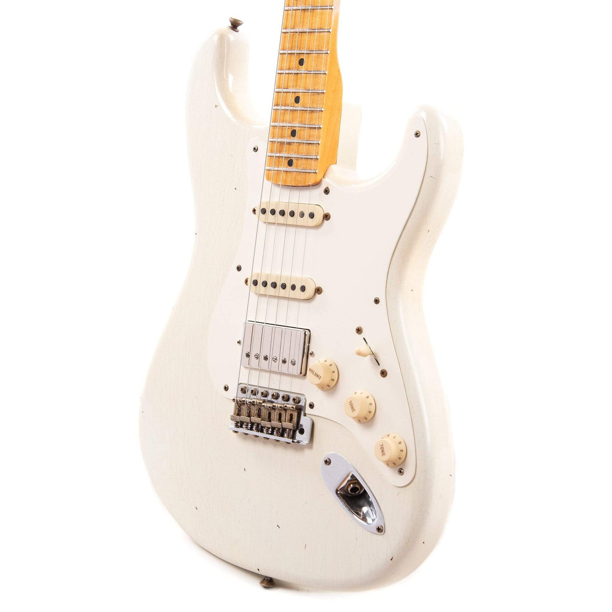 Fender Custom Shop 1957 Stratocaster "Chicago Special" HSS Journeyman Relic Super Aged Olympic White w/Lollar Low-Wind Imperial Electric Guitars / Solid Body