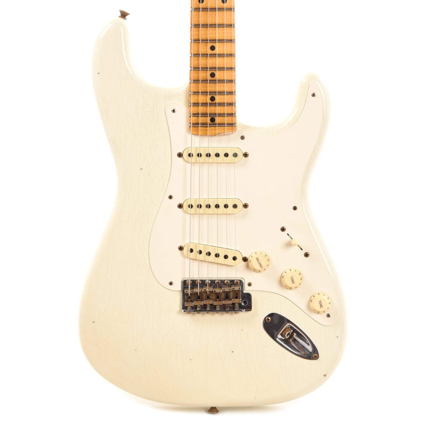 Fender Custom Shop 1957 Stratocaster "Chicago Special" Journeyman Aged Olympic White w/AA Flame Quartersawn Neck Electric Guitars / Solid Body