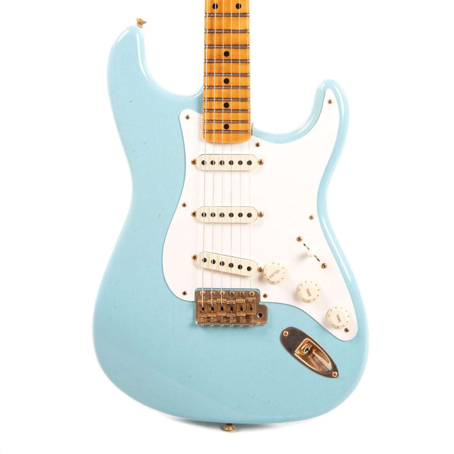 Fender Custom Shop 1957 Stratocaster "Chicago Special" Journeyman Relic Faded/Aged Daphne Blue w/Gold Hardware Electric Guitars / Solid Body