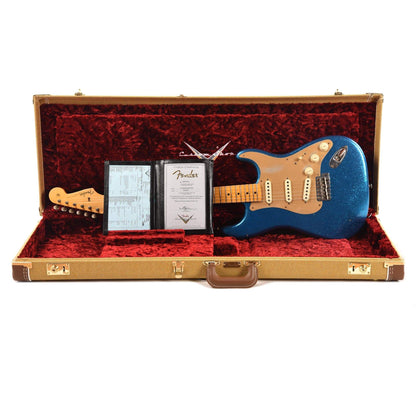 Fender Custom Shop 1957 Stratocaster "Chicago Special" Journeyman Super Aged Blue Sparkle w/Gold Anodized Pickguard Electric Guitars / Solid Body