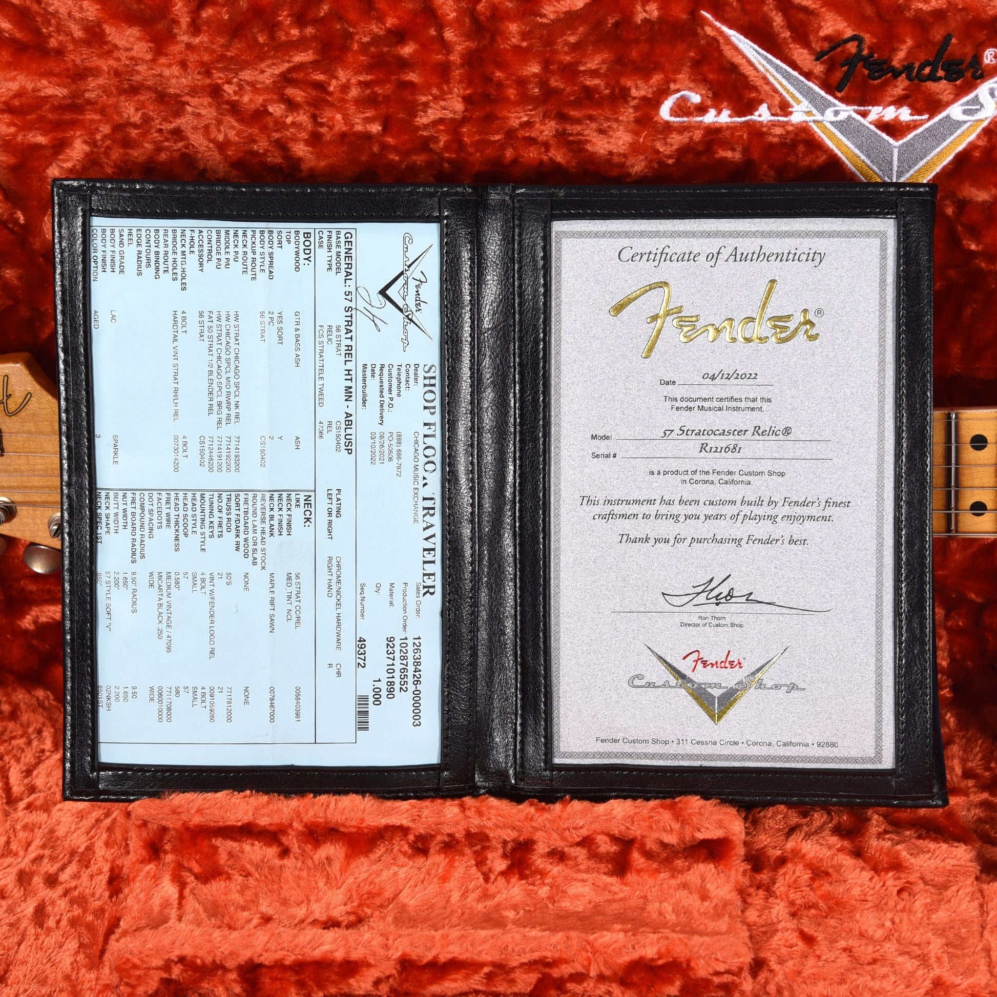 Fender Custom Shop 1957 Stratocaster Hardtail "Chicago Special" Relic Aged Blue Sparkle Electric Guitars / Solid Body