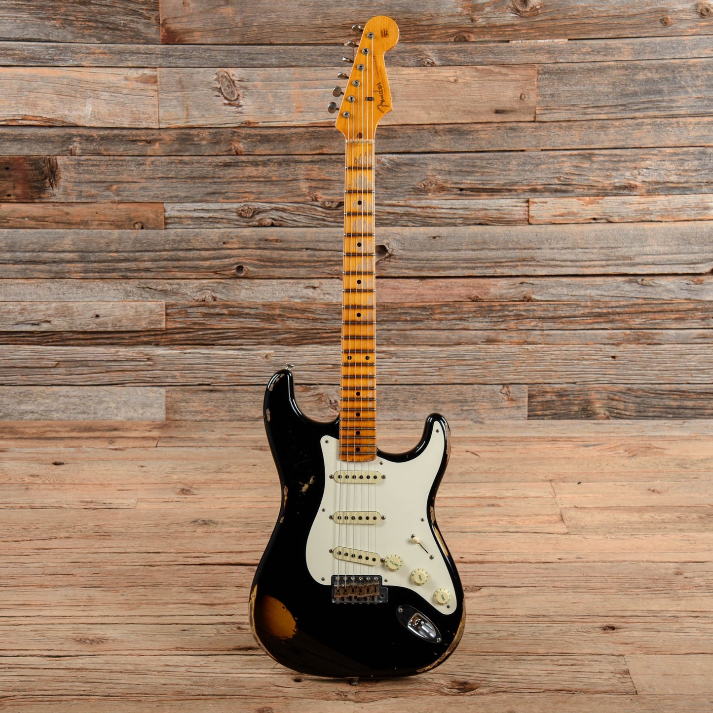 Fender Custom Shop 1957 Stratocaster Heavy Relic Faded Black Over Sunburst 2014 Electric Guitars / Solid Body