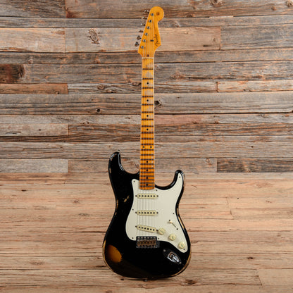 Fender Custom Shop 1957 Stratocaster Heavy Relic Faded Black Over Sunburst 2014 Electric Guitars / Solid Body
